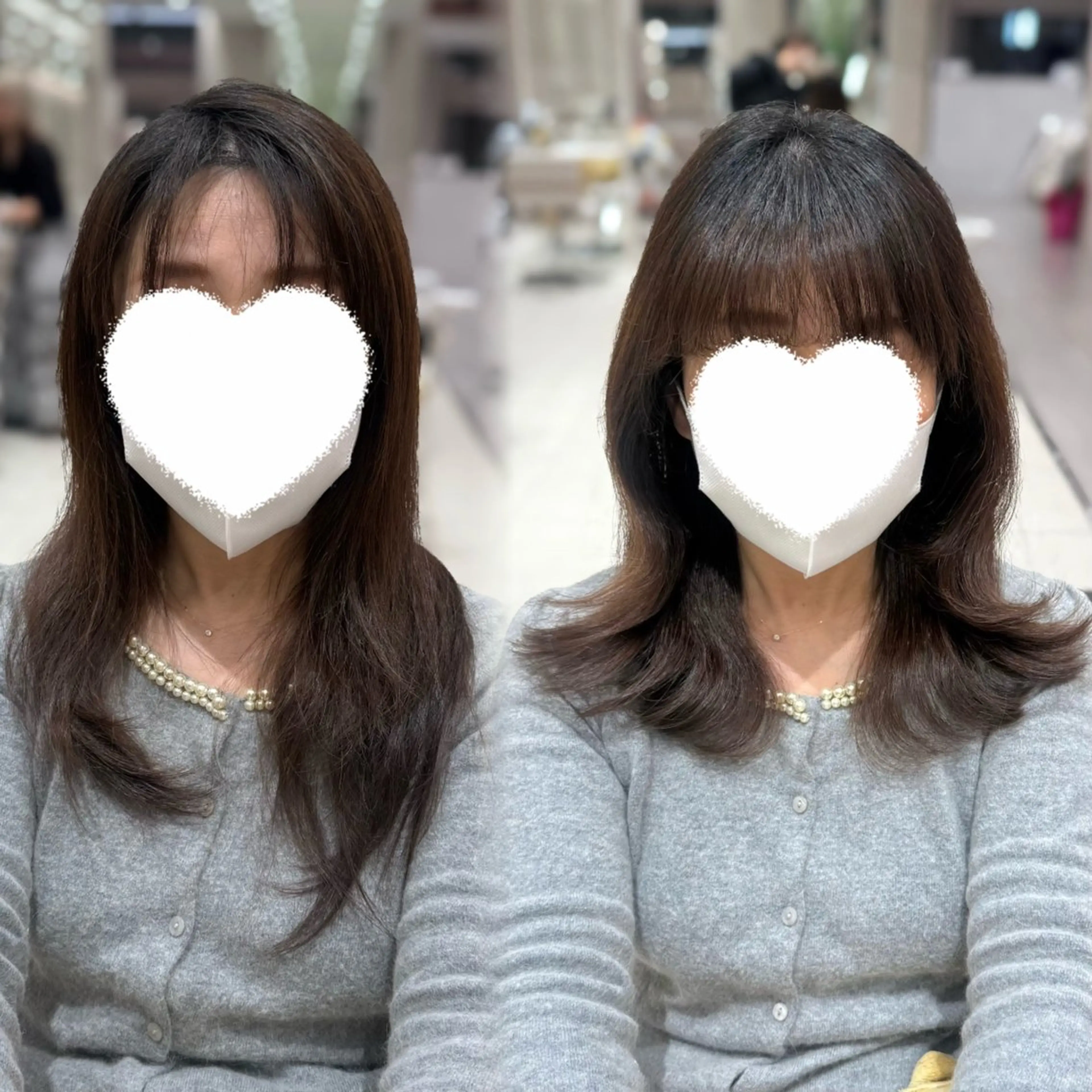 ミディアム パーマ カット パーマ トリートメント 内田 志乃のヘアスタイル