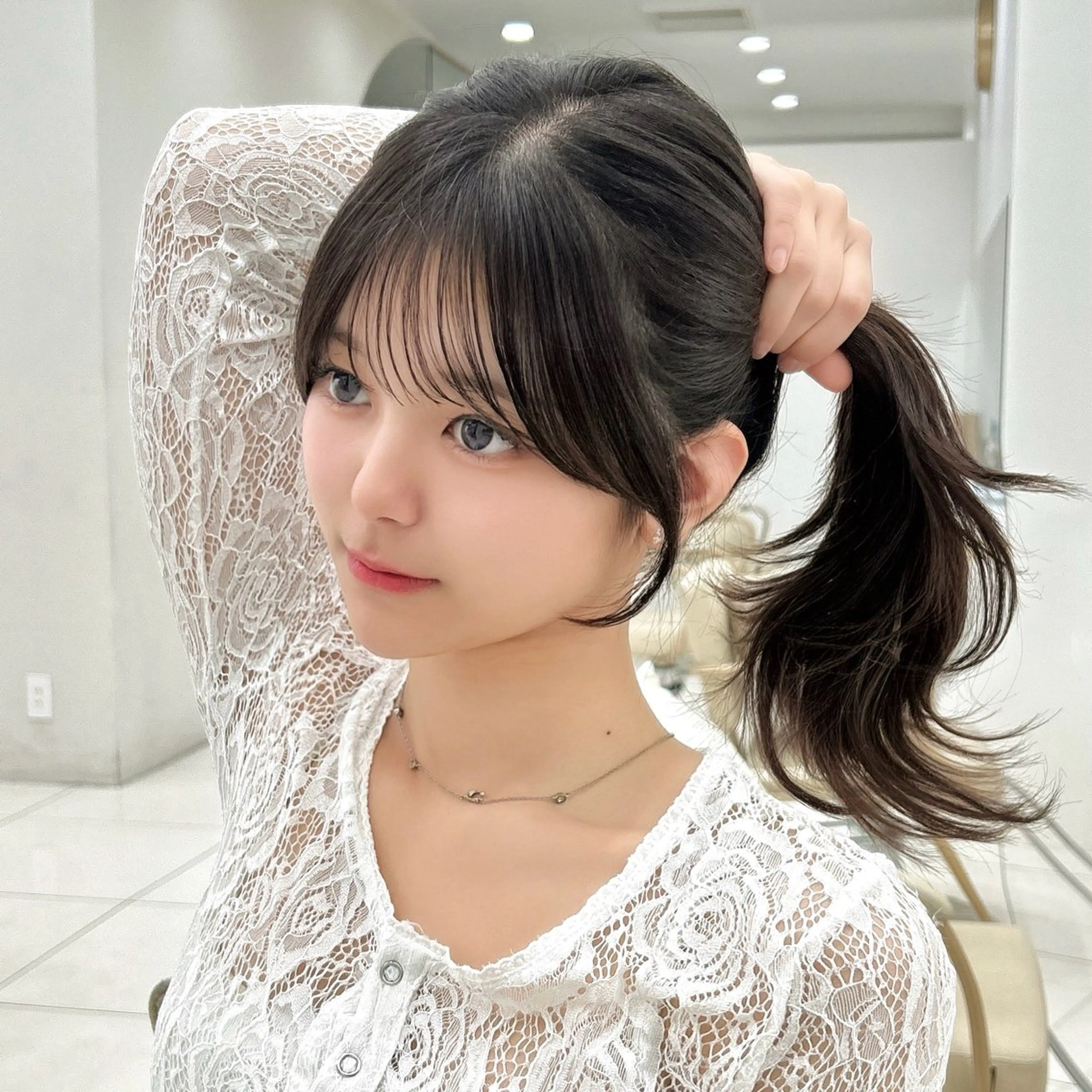 ミディアム 韓国顔まわり/前髪 /レイヤー/いつきのヘアスタイル