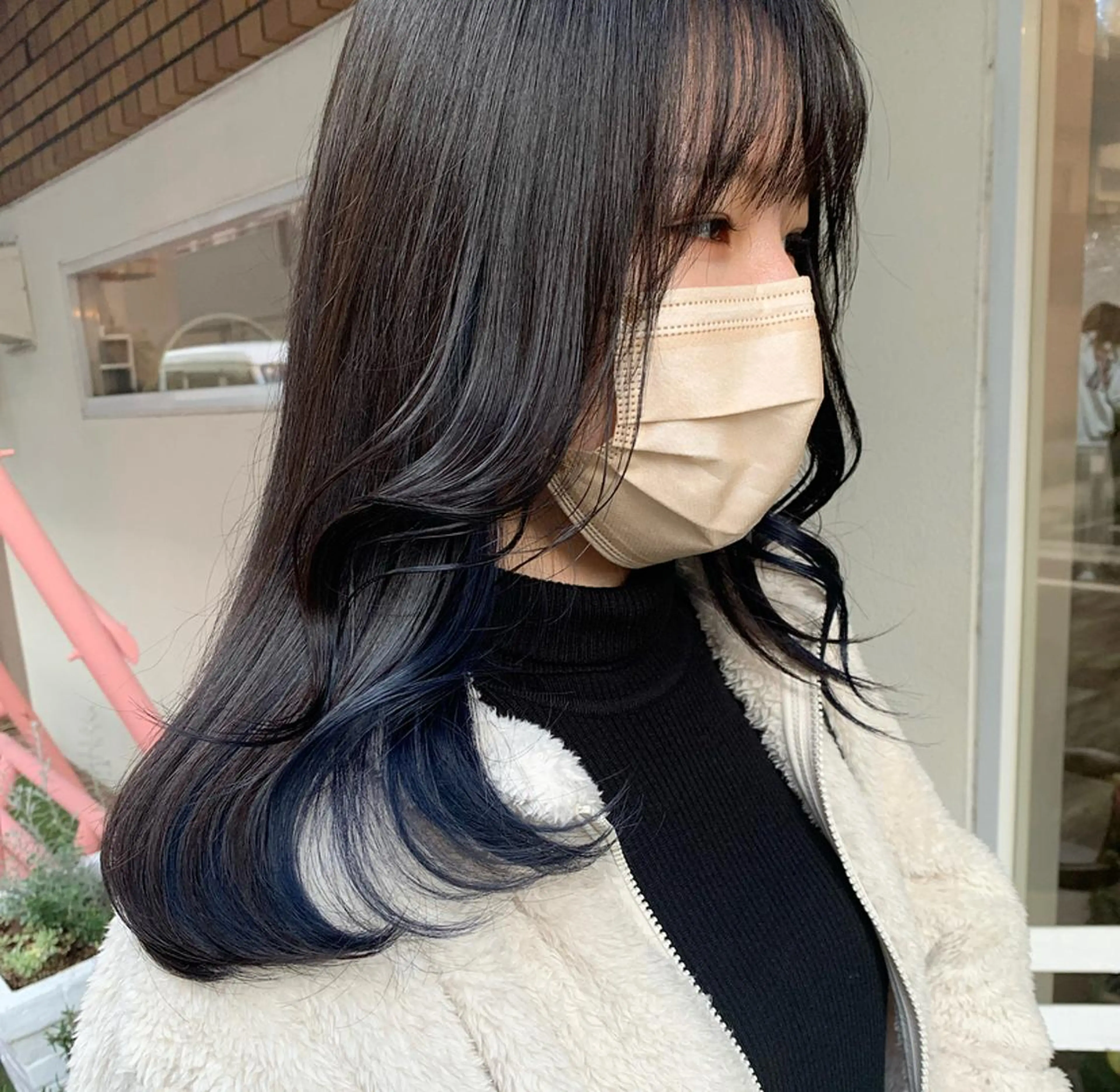 セミロング カラー 田中 優衣のヘアスタイル