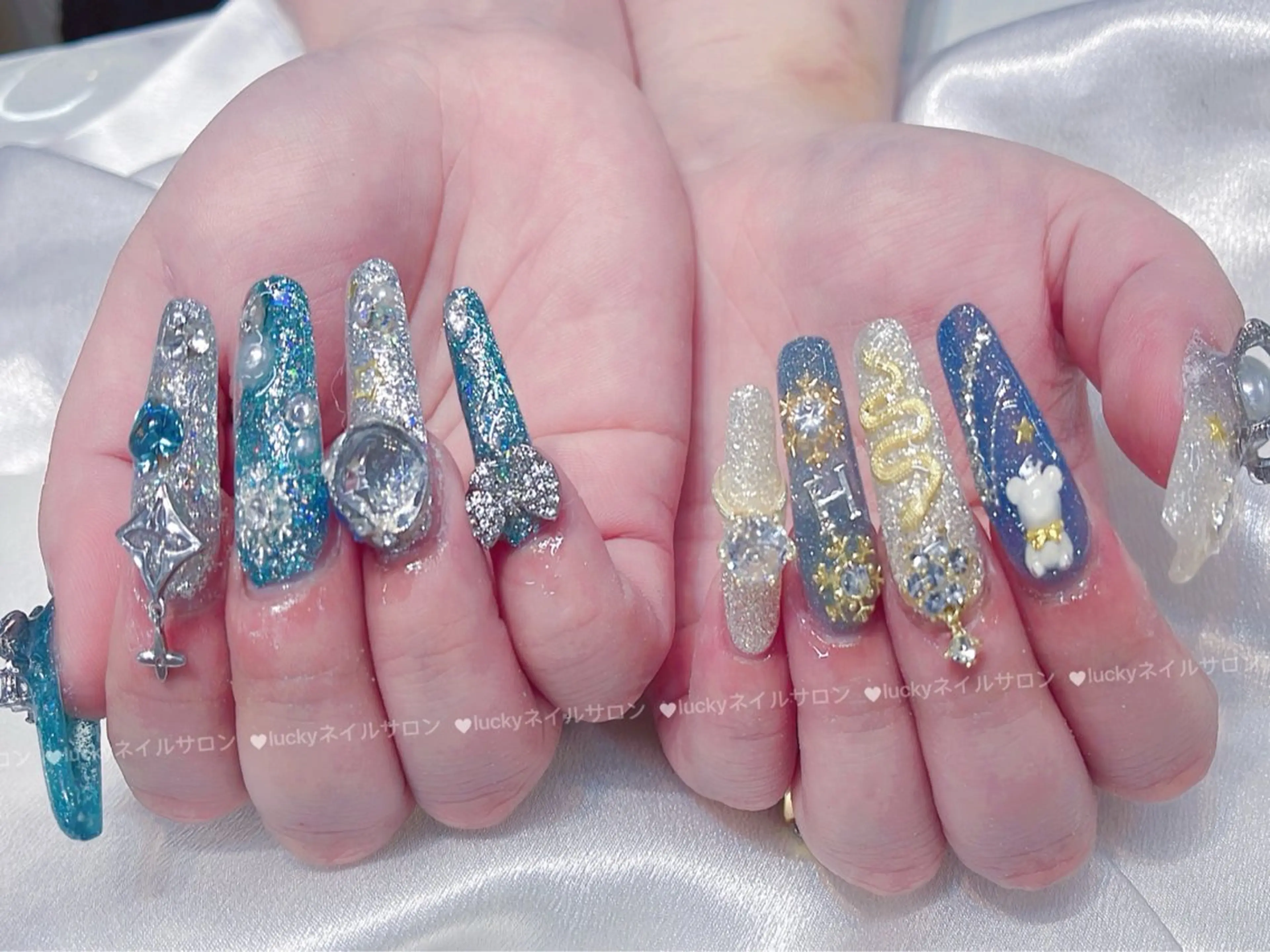 ネイル アートネイル チークネイル 長さ出し フットネイル ジェルネイル ハンドネイル ラッキーネイルサロン 西川口東口店のネイルデザイン