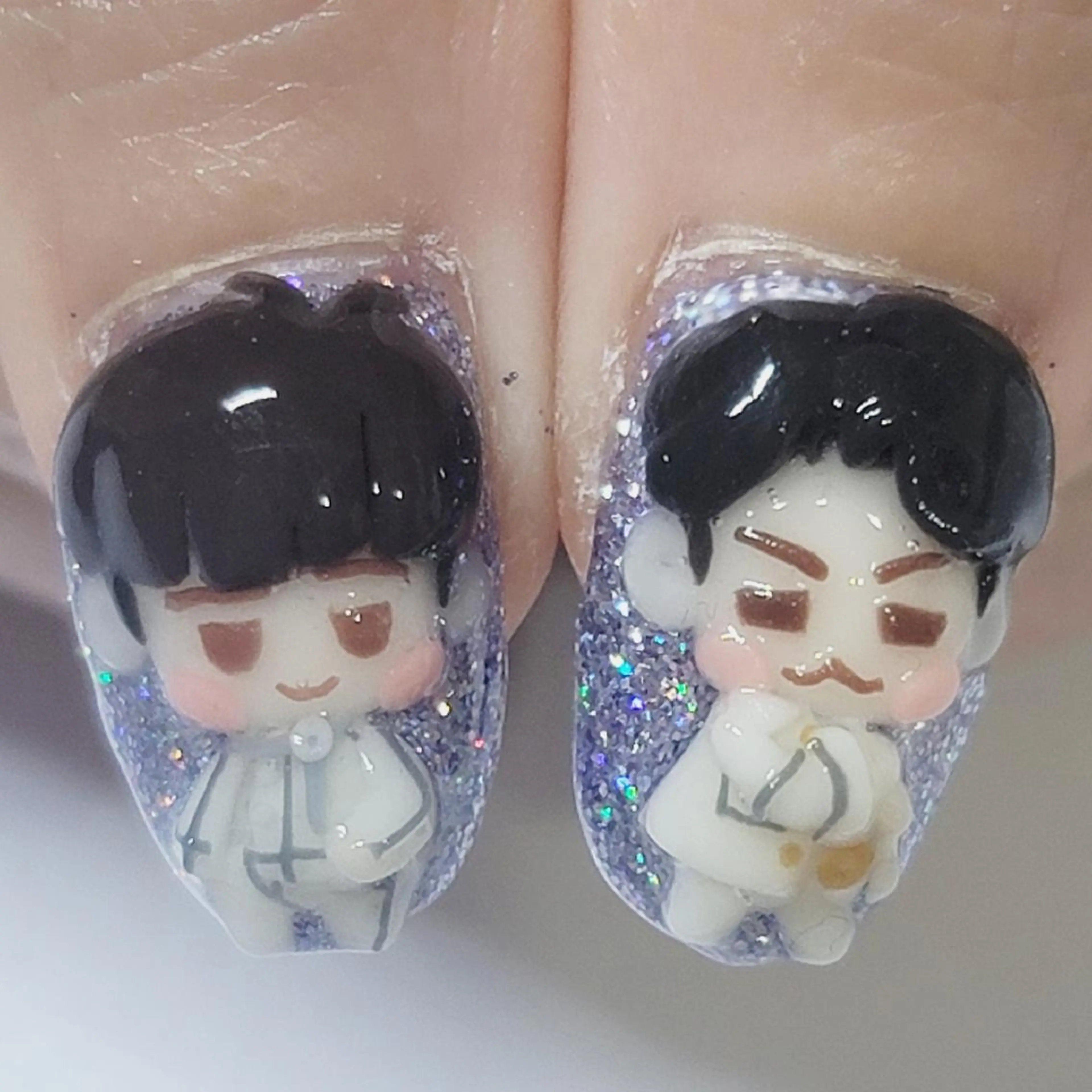 ネイル アートネイル オーロラネイル キラキラネイル ラメ(グリッター) ワンカラーネイル ハンドネイル よしだ ひろきのネイルデザイン