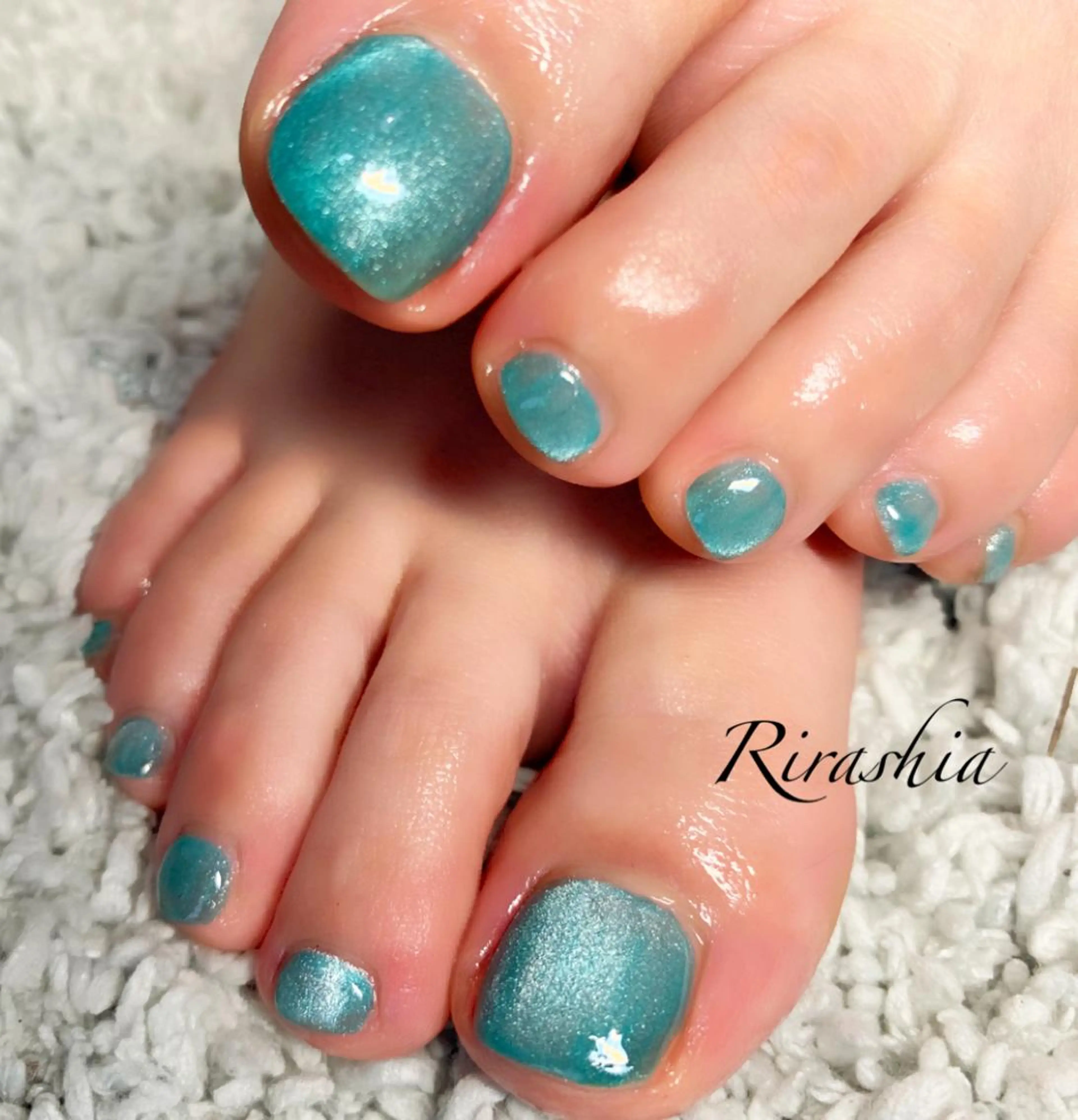 ネイル フットネイル うる艶/透明感 Rirashaのネイルデザイン