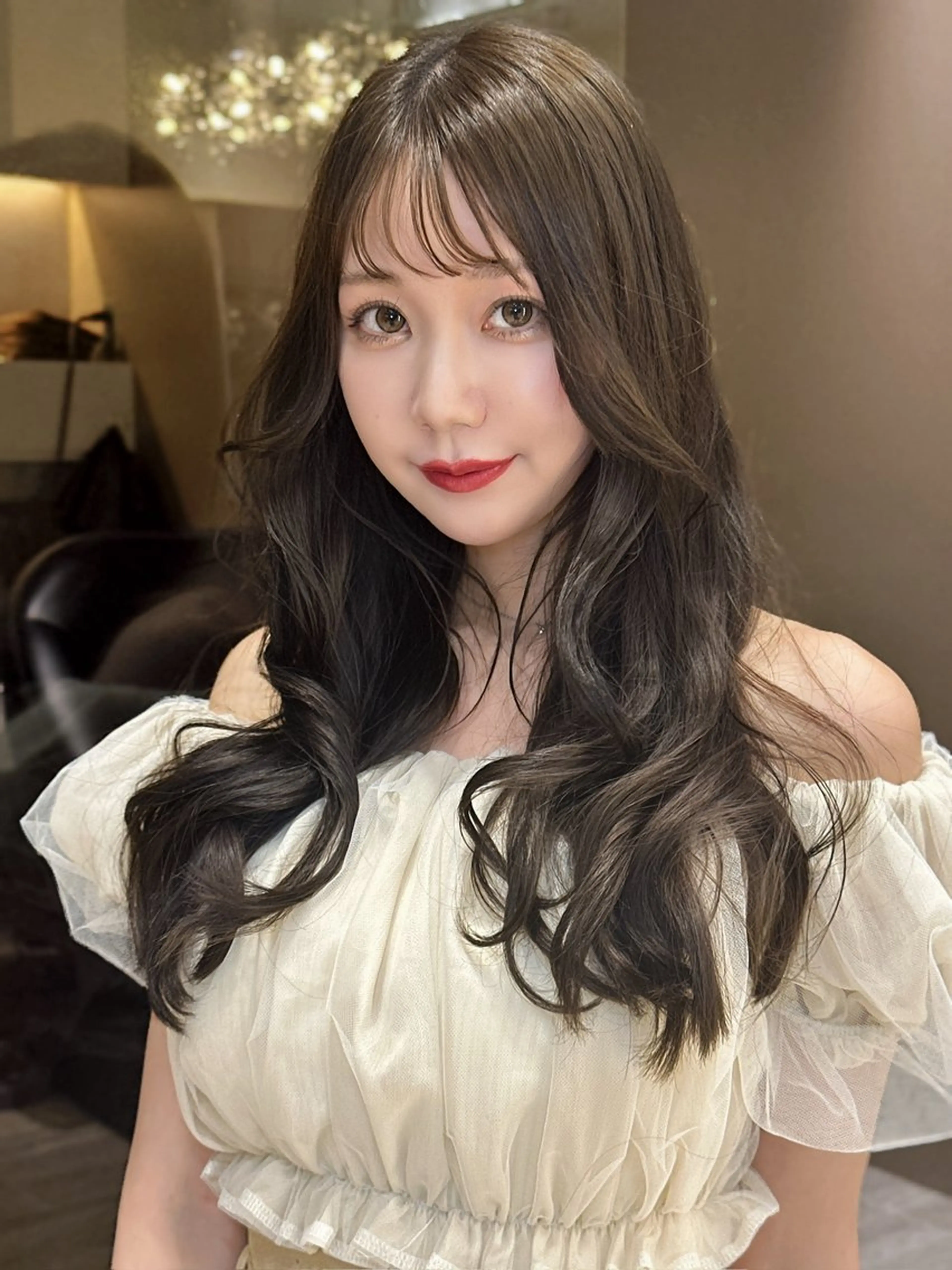 ロング カラー カット ヘアカラー 顔周り/韓国レイヤー /髪質改善/小原幹太のヘアスタイル