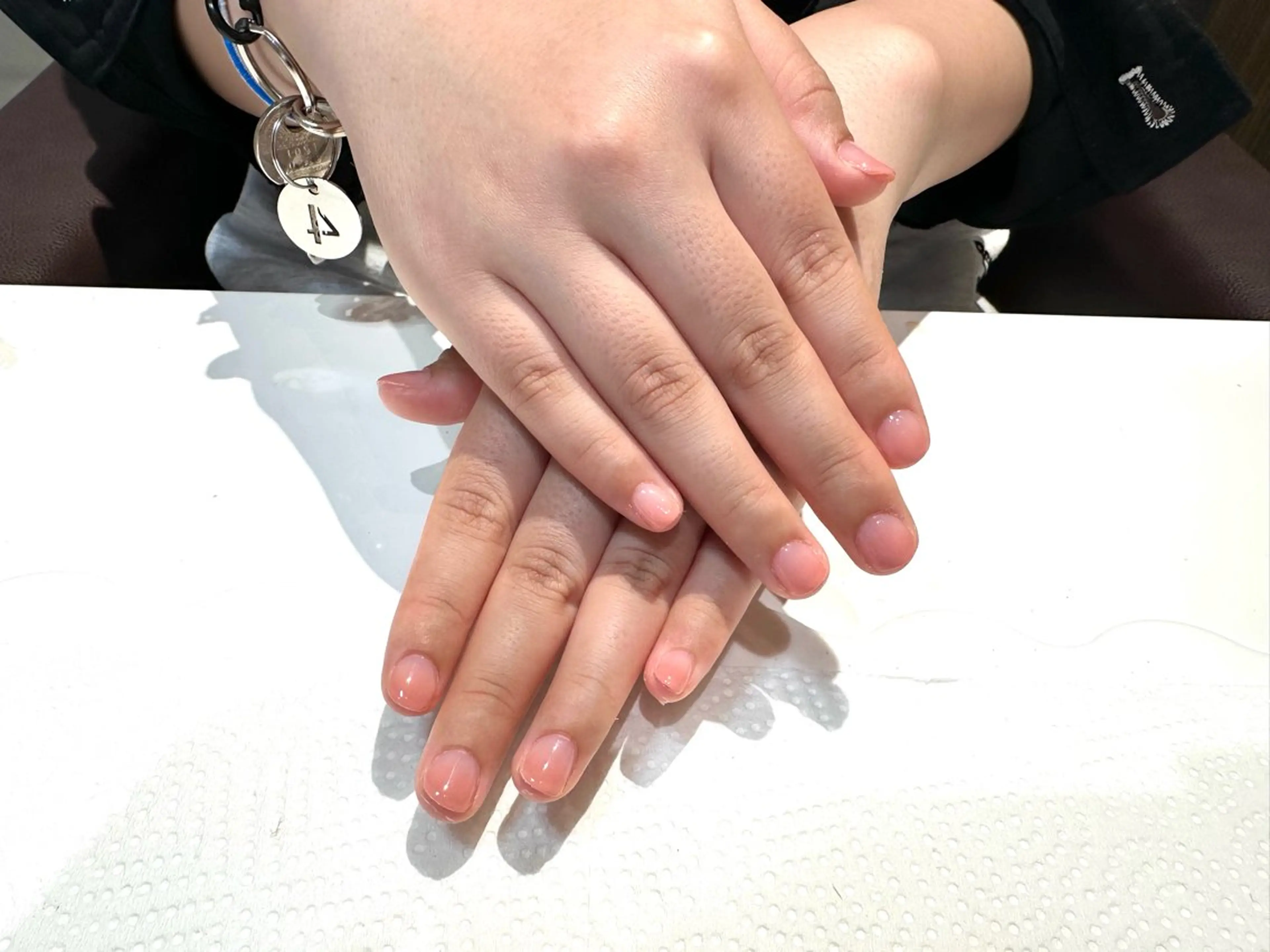 ネイル グラデーション オフィスネイル ピンク ショートネイル unopulir Kahoのネイルデザイン