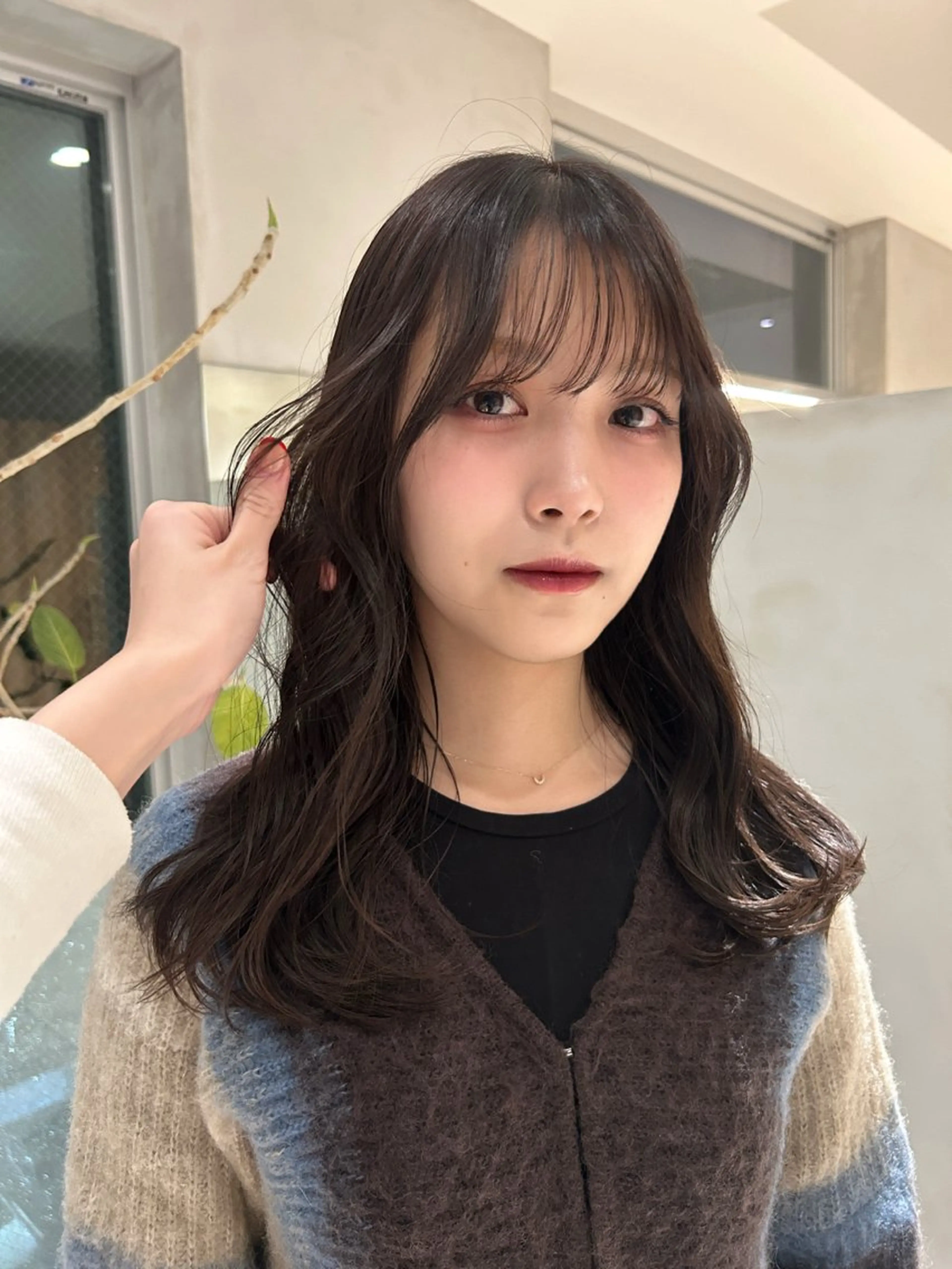 ロング カラー グレージュ ヘアカラー れんか/レイヤー/メ ンズ/ベージュ/艶髪のヘアスタイル