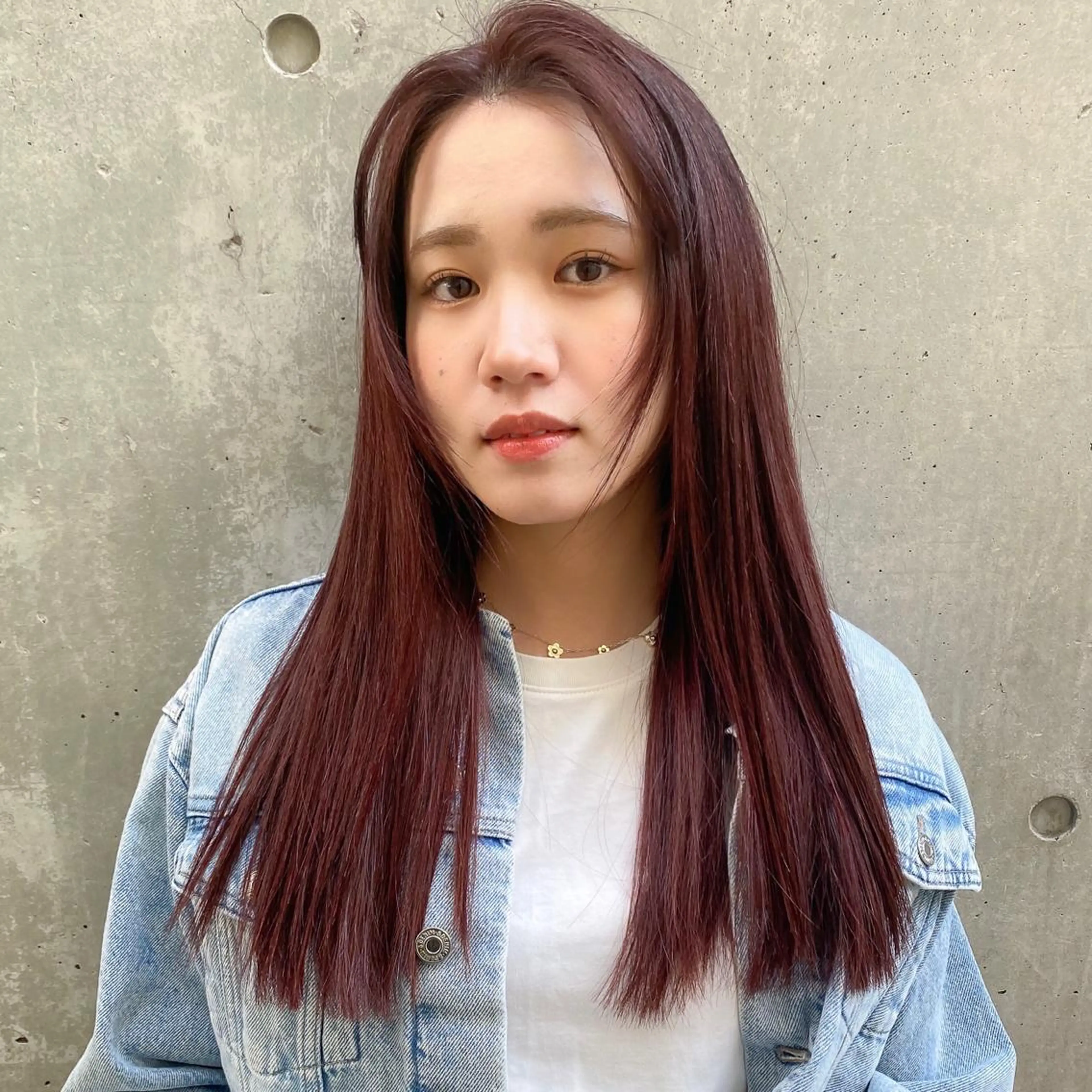 ロング カラー レッドカラー ✨ハッシュカット✨ ユウキ✨のヘアスタイル