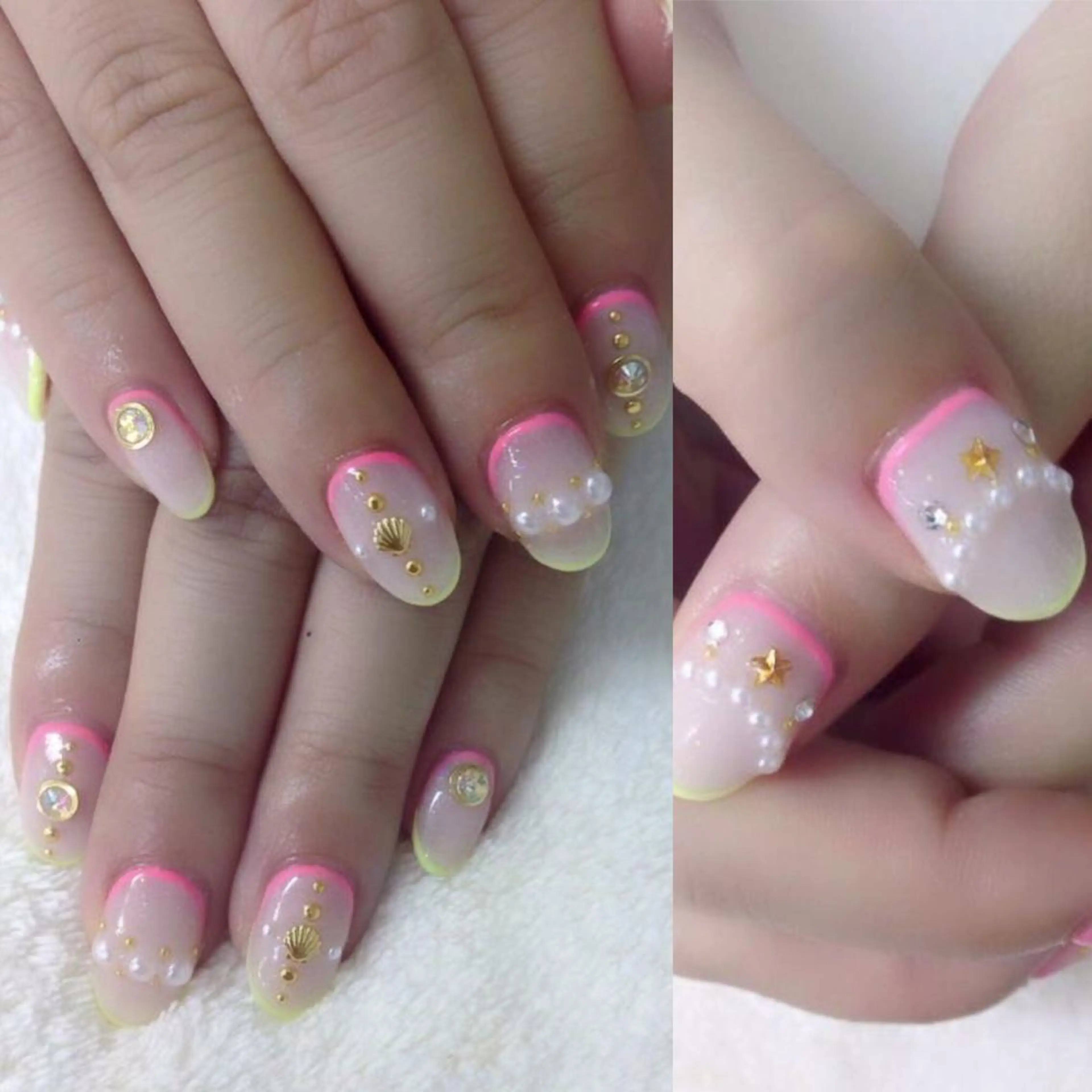 ネイル 夏ネイル 遊津 美来のネイルデザイン