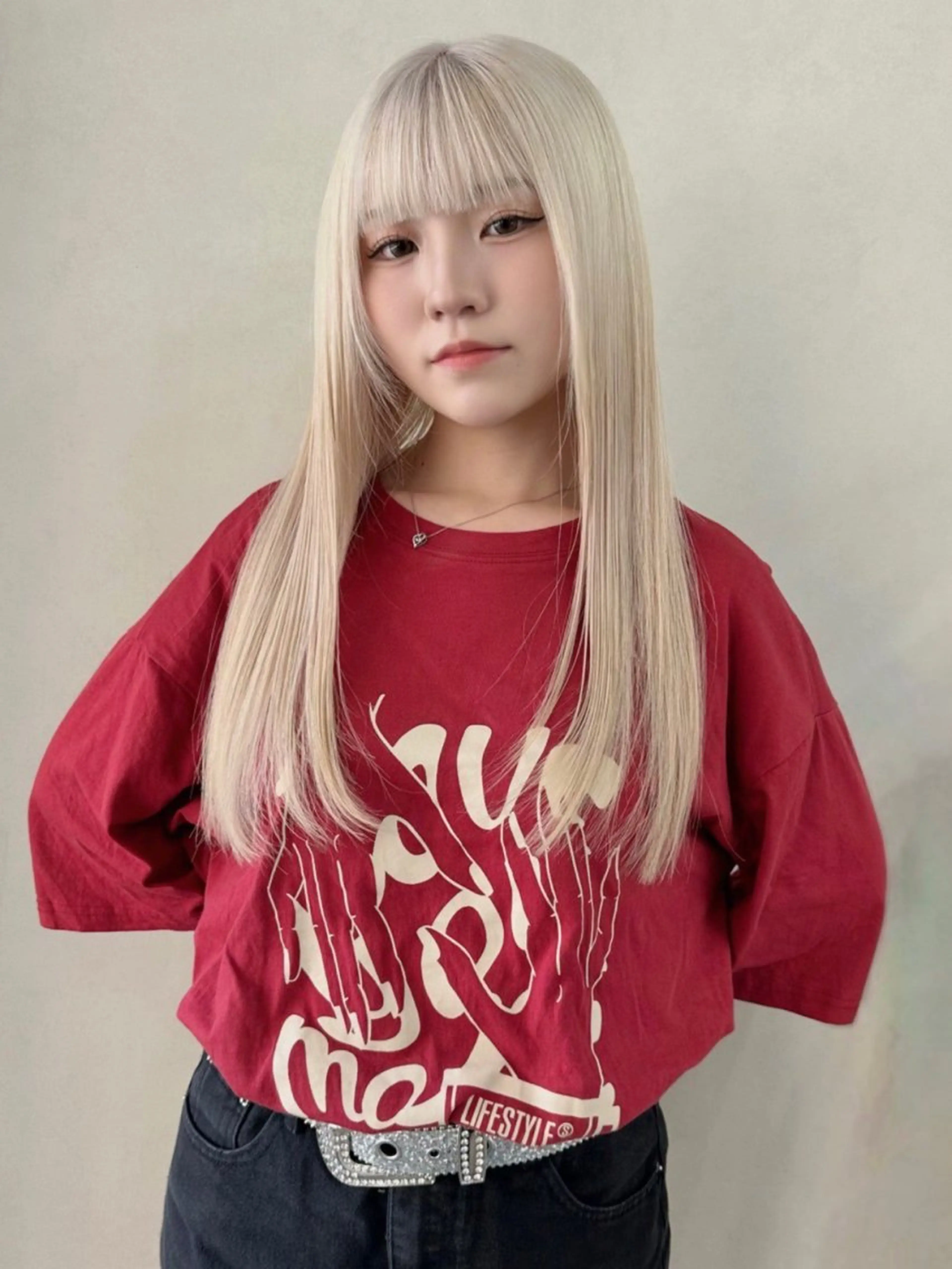 ロング カラー ベージュカラー ブリーチ ケアブリーチ ハイトーンカラー ホワイトベージュ ヘアカラー ブリーチ/ベージュ 💕/momoaのヘアスタイル