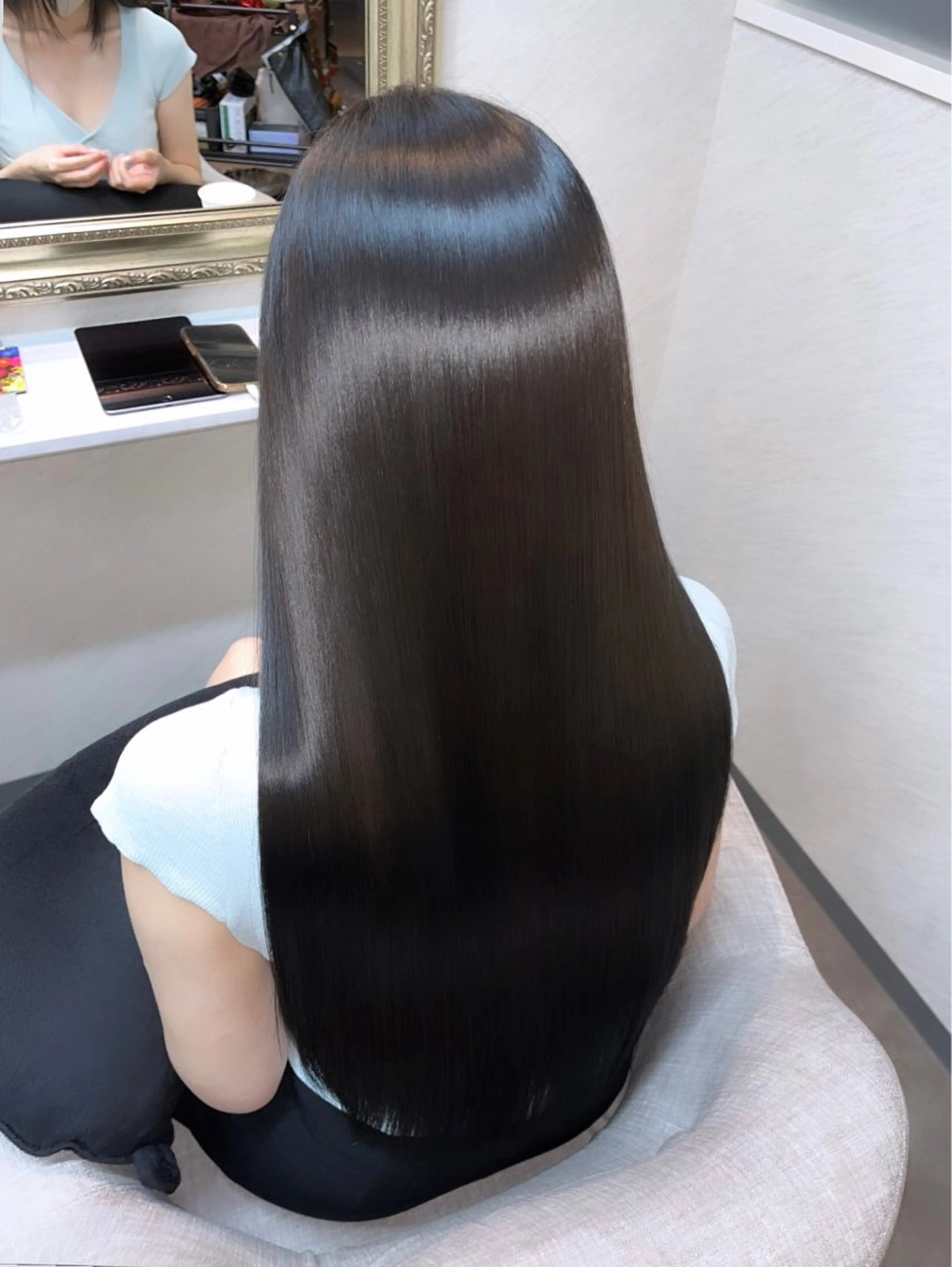 ロング カラー アクアカラー 髪質改善 ロング 縮毛矯正 トリートメント seta新宿所属・髪質改善/縮毛矯正 芹沢のヘアスタイル