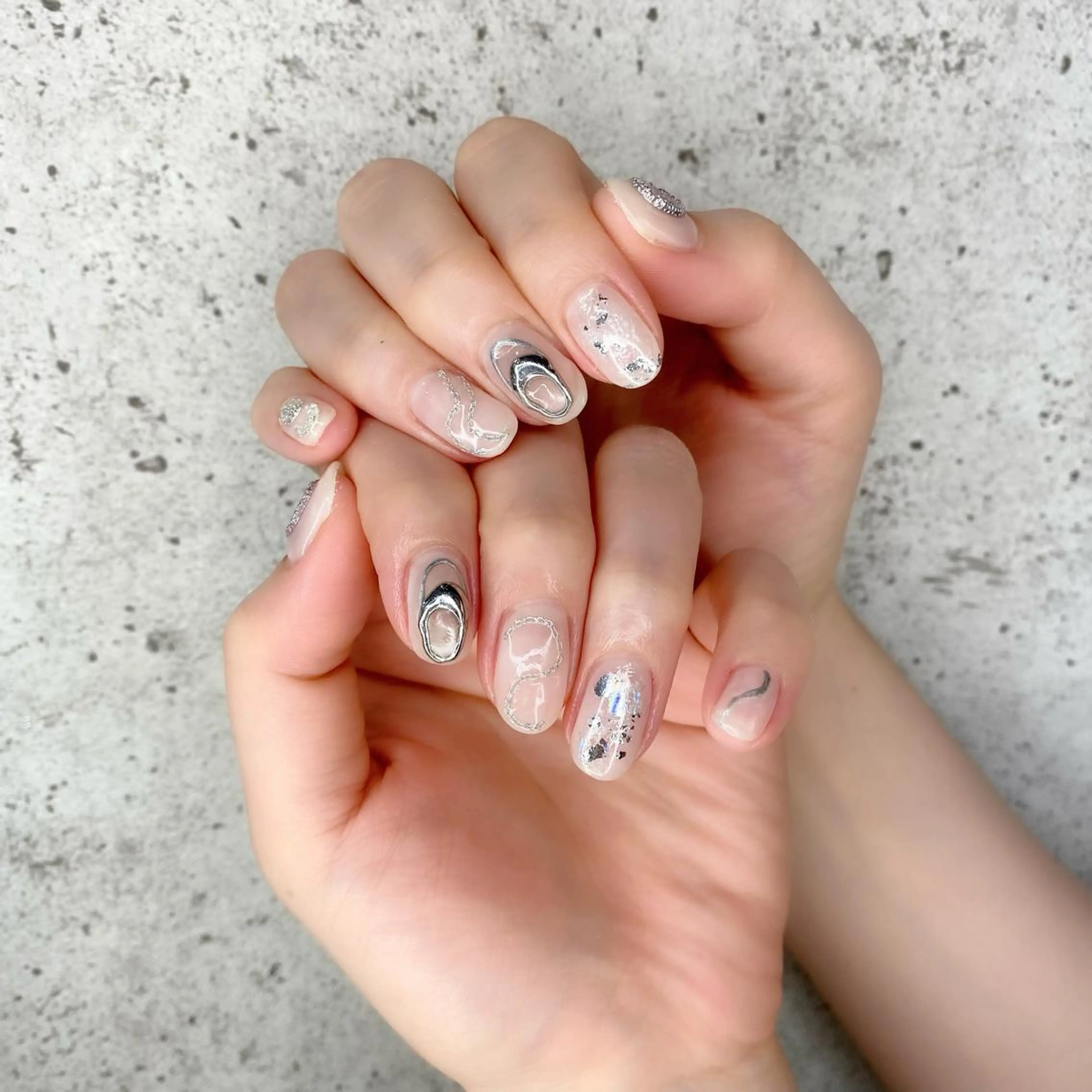 ミディアム カラー パーマ ヘアアレンジ メンズ キッズ ネイル マツエク・マツパ アートネイル ハンドネイル Salon Ｋのネイルデザイン