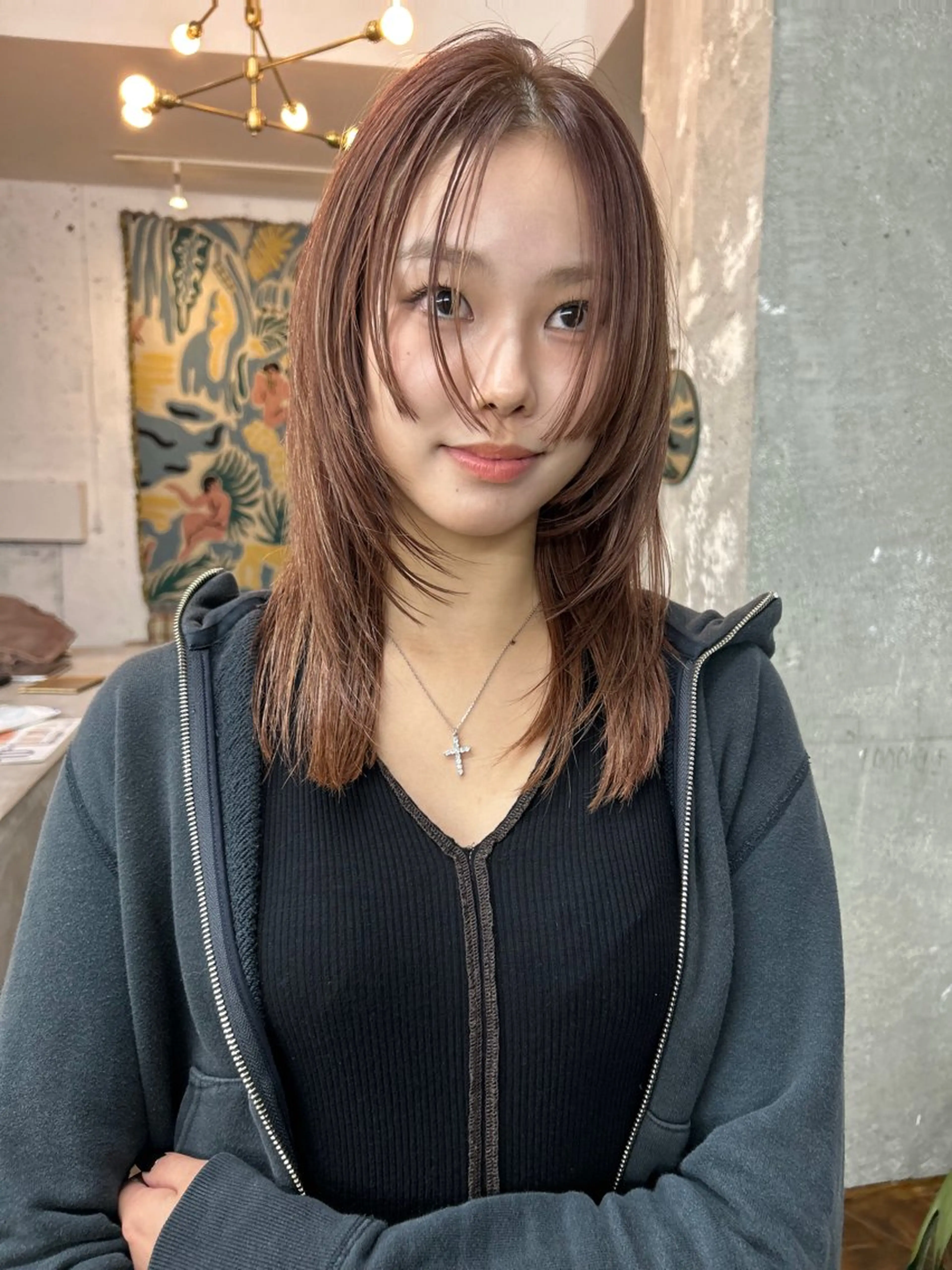 セミロング ヘアカラー 🫧透明感カラー🫧 ハシモトタケルのヘアスタイル