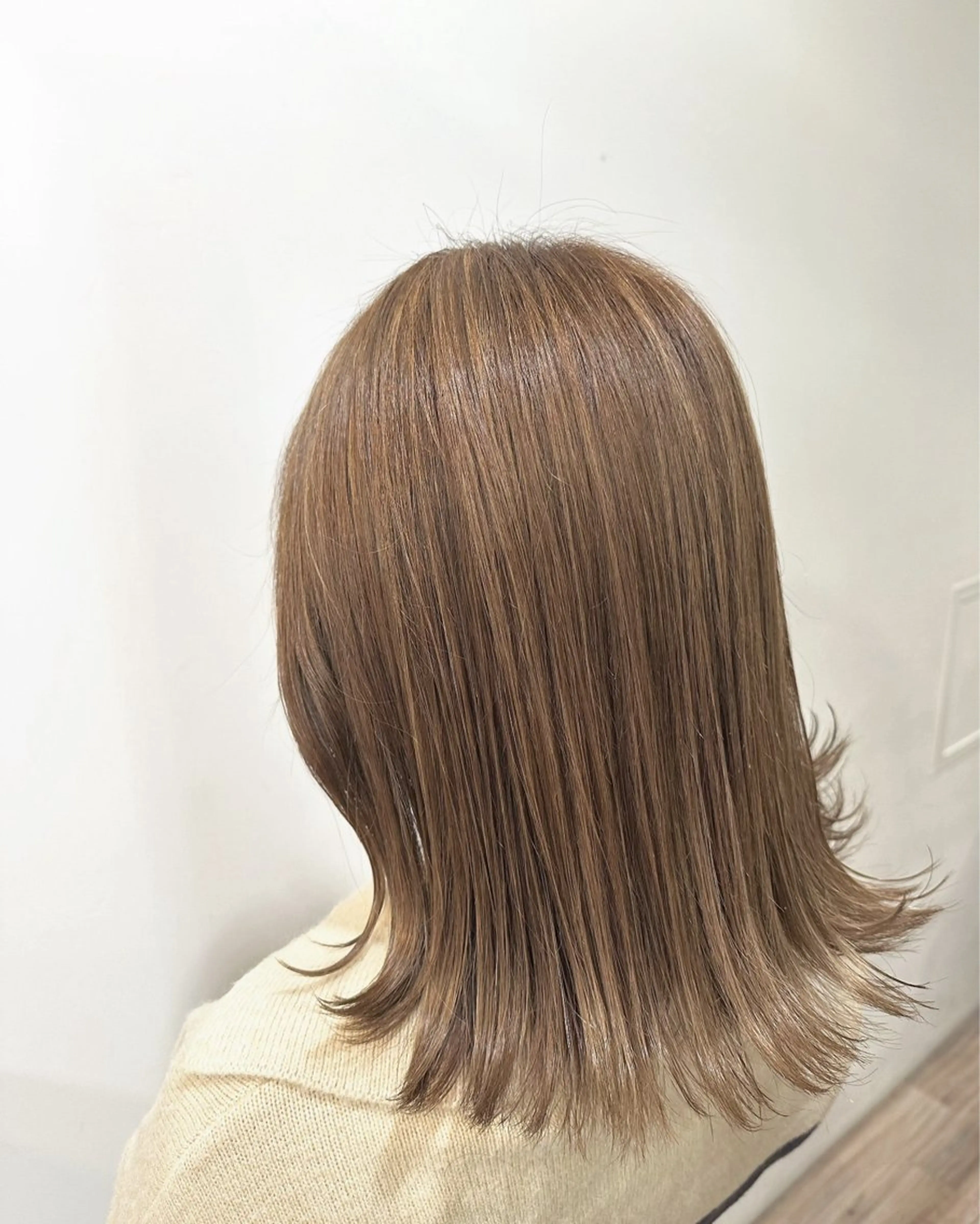 ミディアム カラー ヘアカラー あべ ゆうかのヘアスタイル