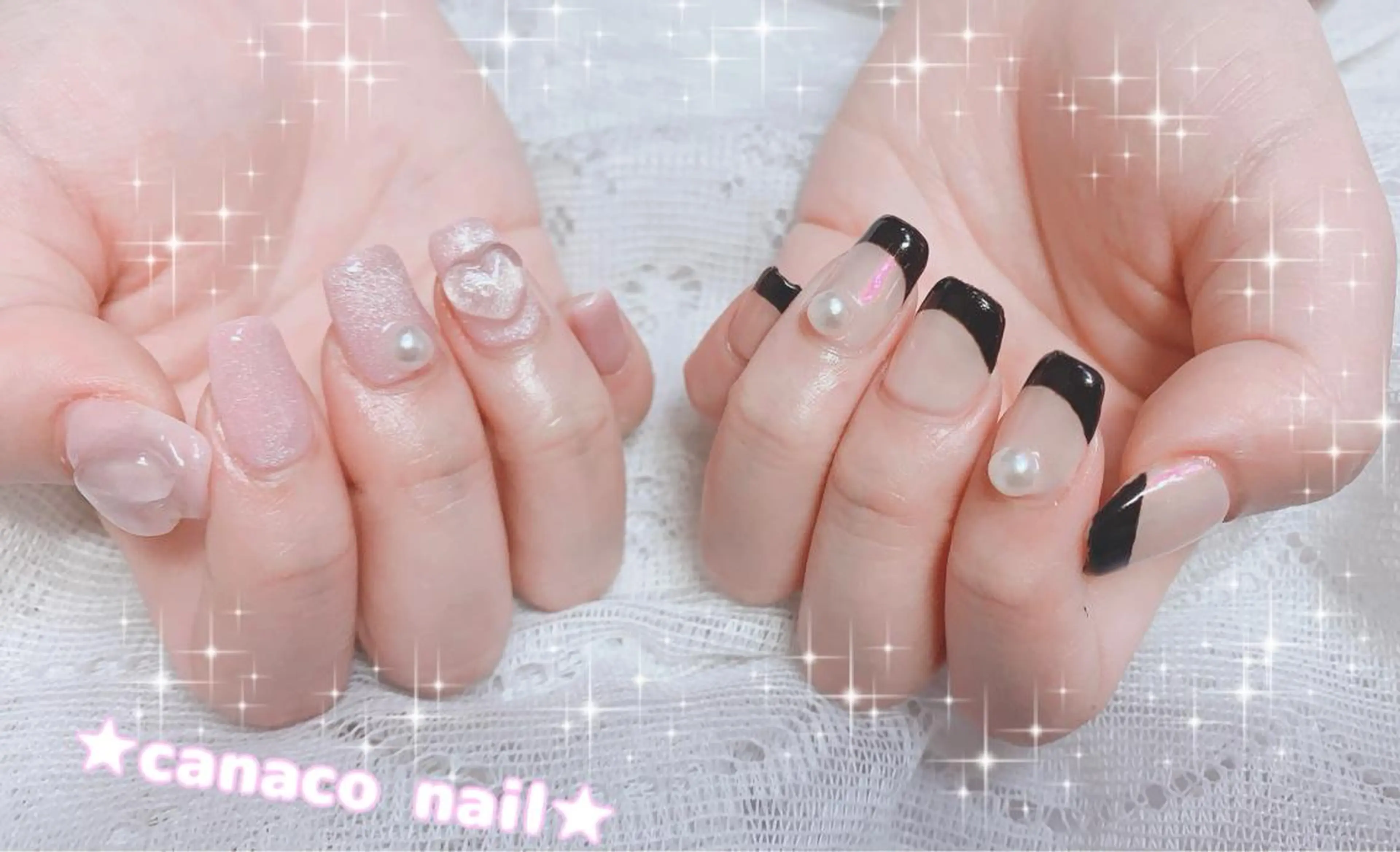 ネイル アートネイル クリアネイル フレンチネイル ジェルネイル ハート ハンドネイル ハンドケア Felice所属・ベテランネイル cnc  nailのネイルデザイン