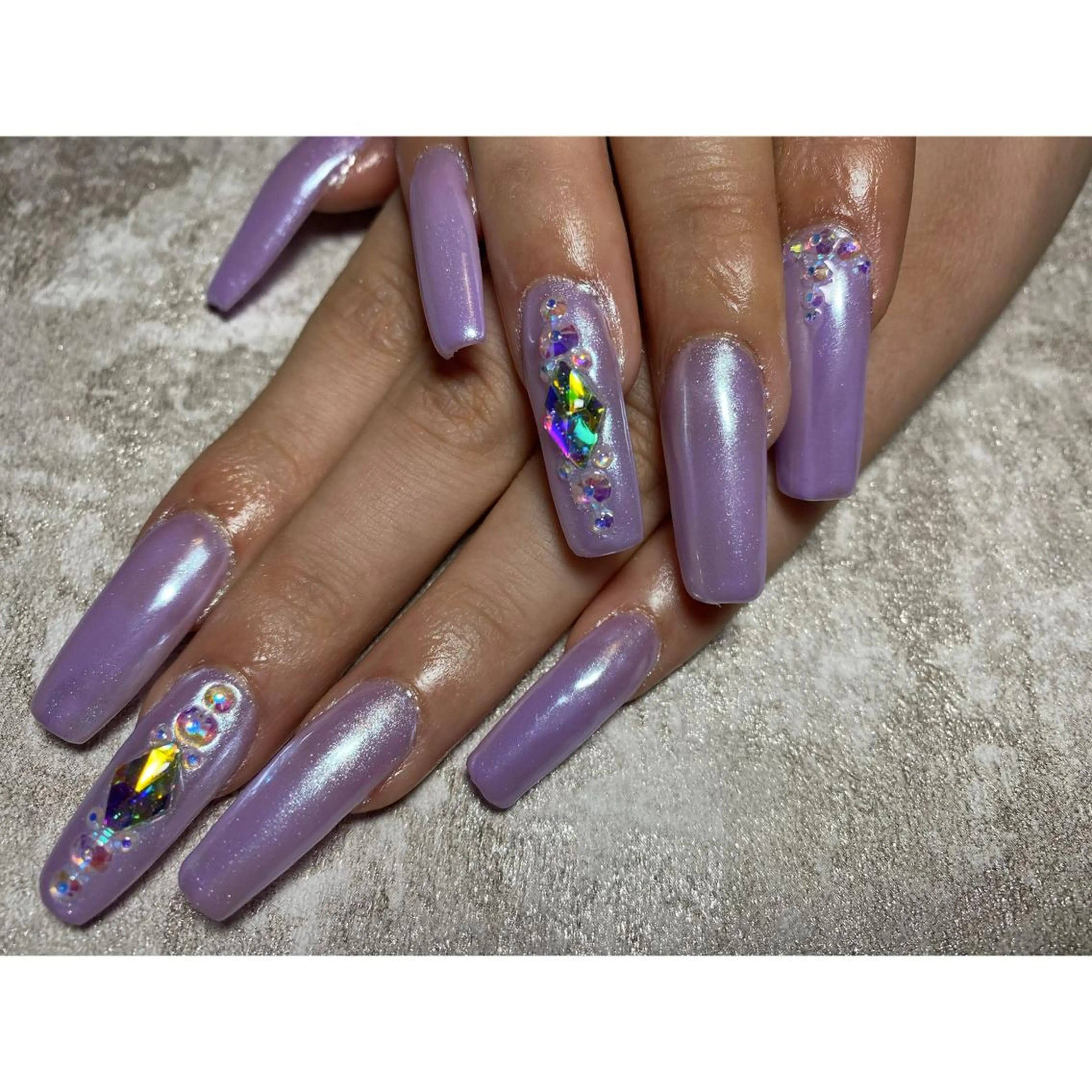 ネイル オーロラネイル ストーンネイル Nail Salon Ripe所属・Nail Salon Ripeのネイルデザイン