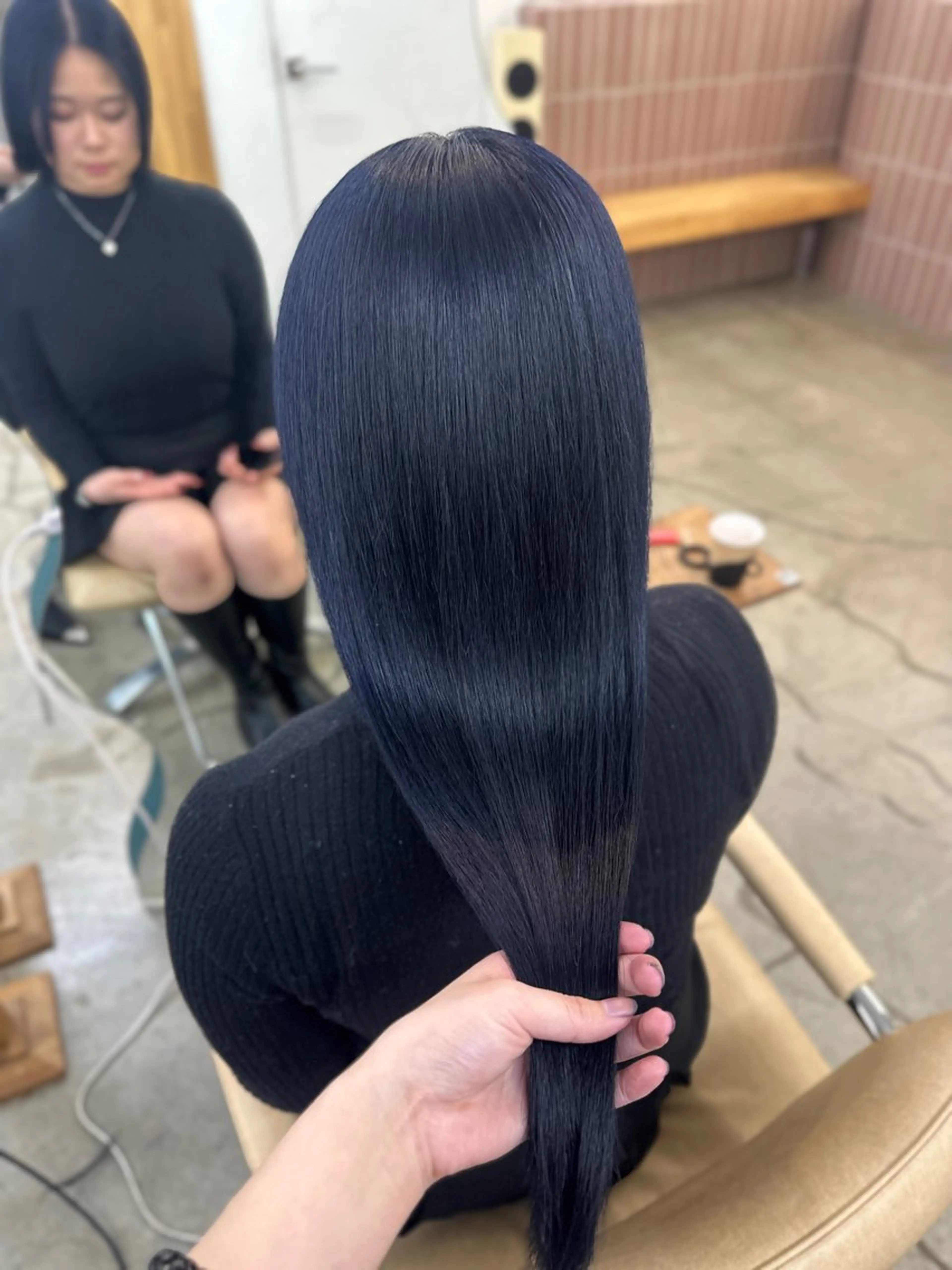 ロング カラー トリートメント ハイトーン/ウルフ /エクステ/ましろのヘアスタイル