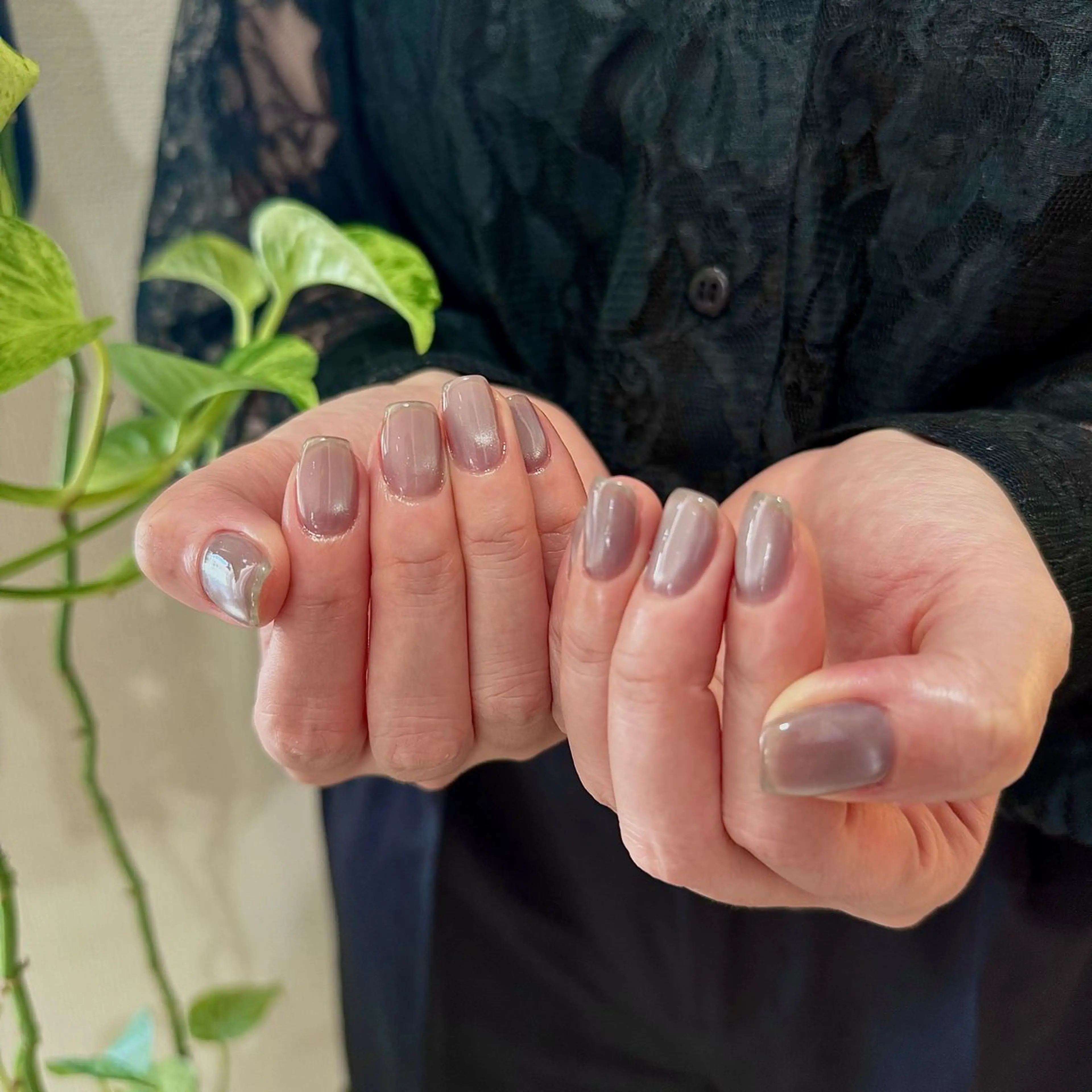 ネイル クリアネイル ジェルネイル キラキラネイル マグネットネイル MAX BEAUTY nail 笹塚所属・nailist saitoのネイルデザイン