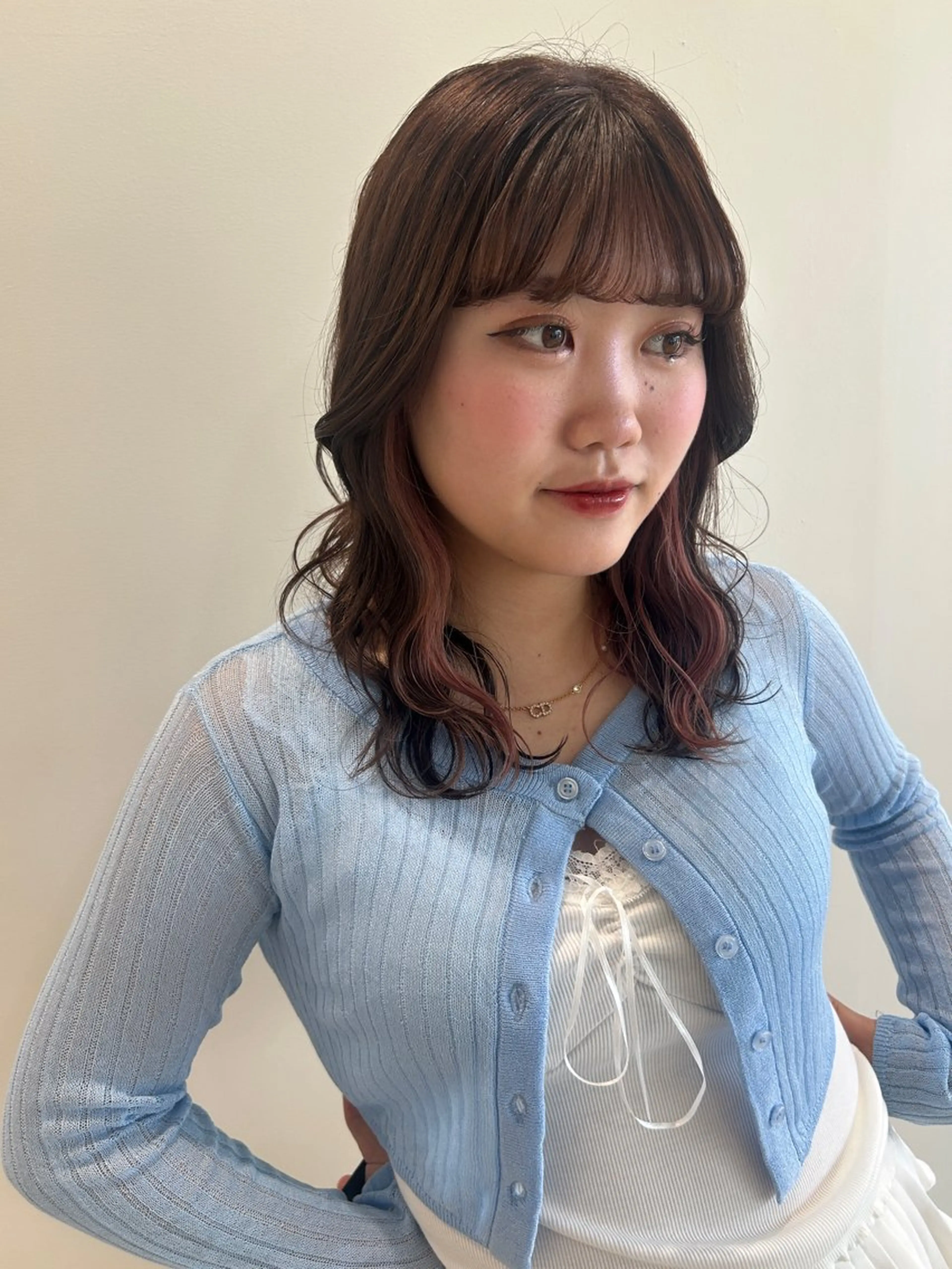 セミロング カラー ヘアカラー 篠原 若奈のヘアスタイル