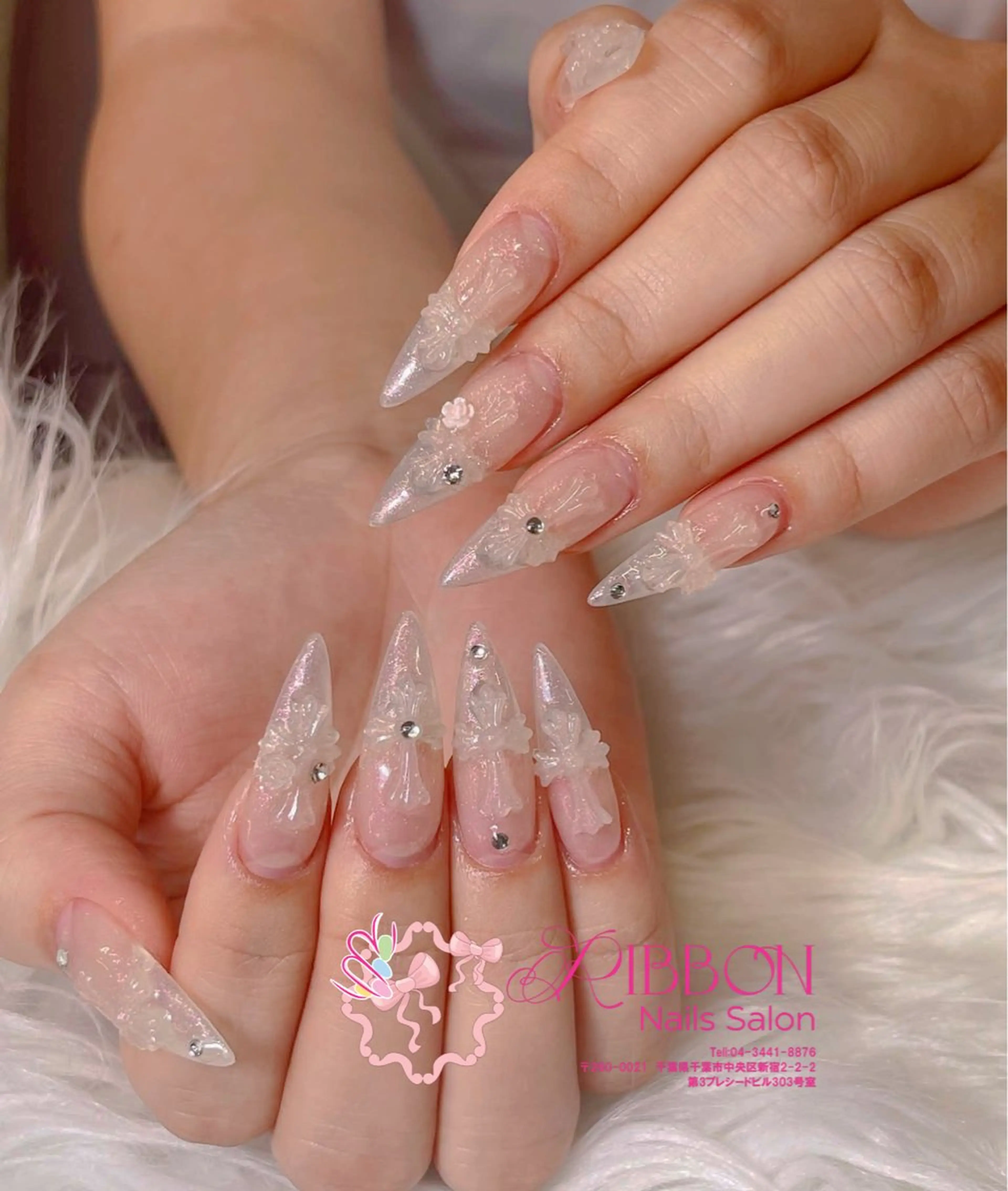 ネイル フレンチネイル ジェルネイル マグネットネイル 持ち込み ニュアンスネイル ハンドネイル Ribbonnail salonのネイルデザイン