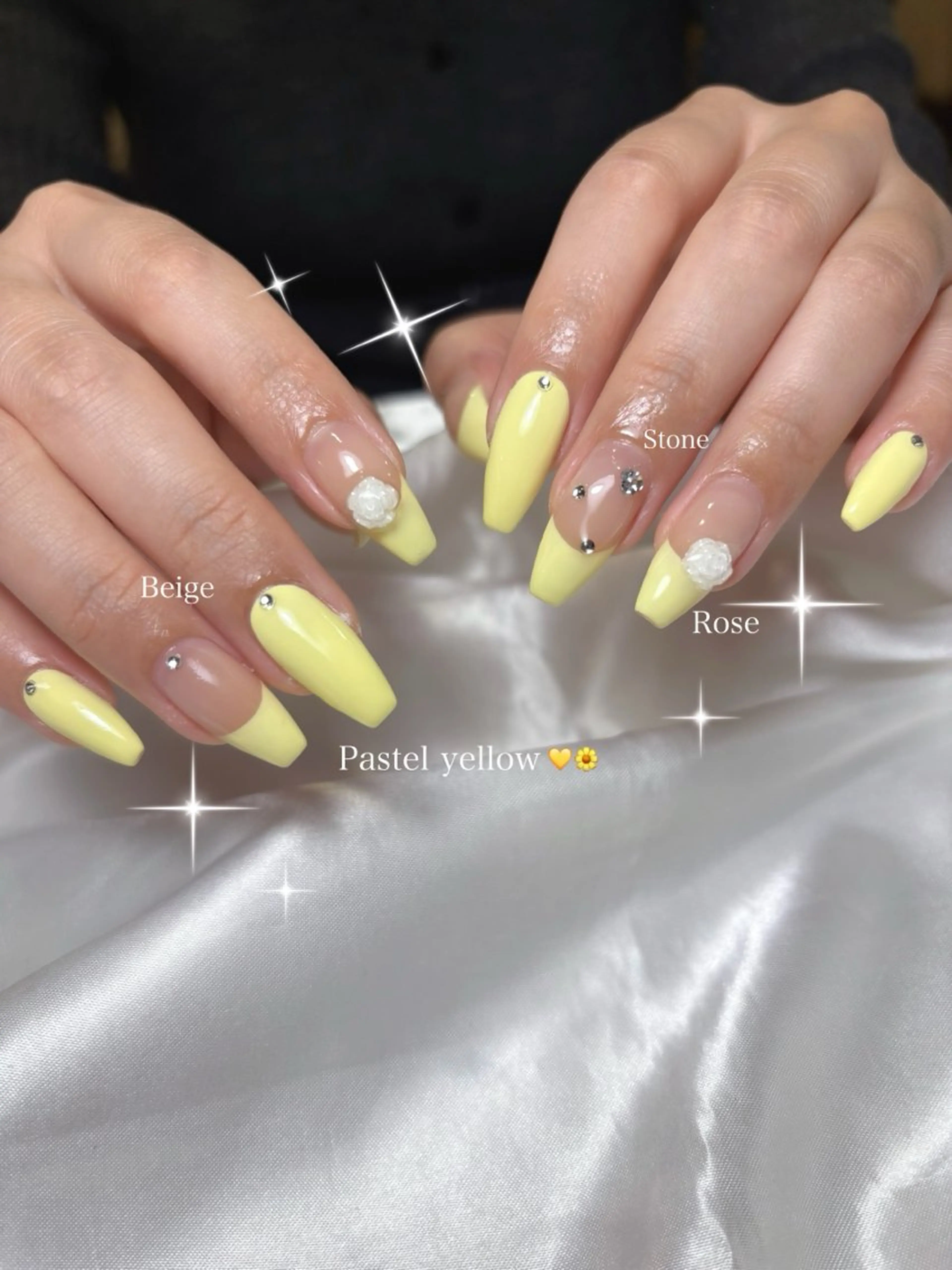 ネイル フレンチネイル パステルネイル 黄色 mofie🤍ユミ/ 恵比寿/パラジェルのネイルデザイン