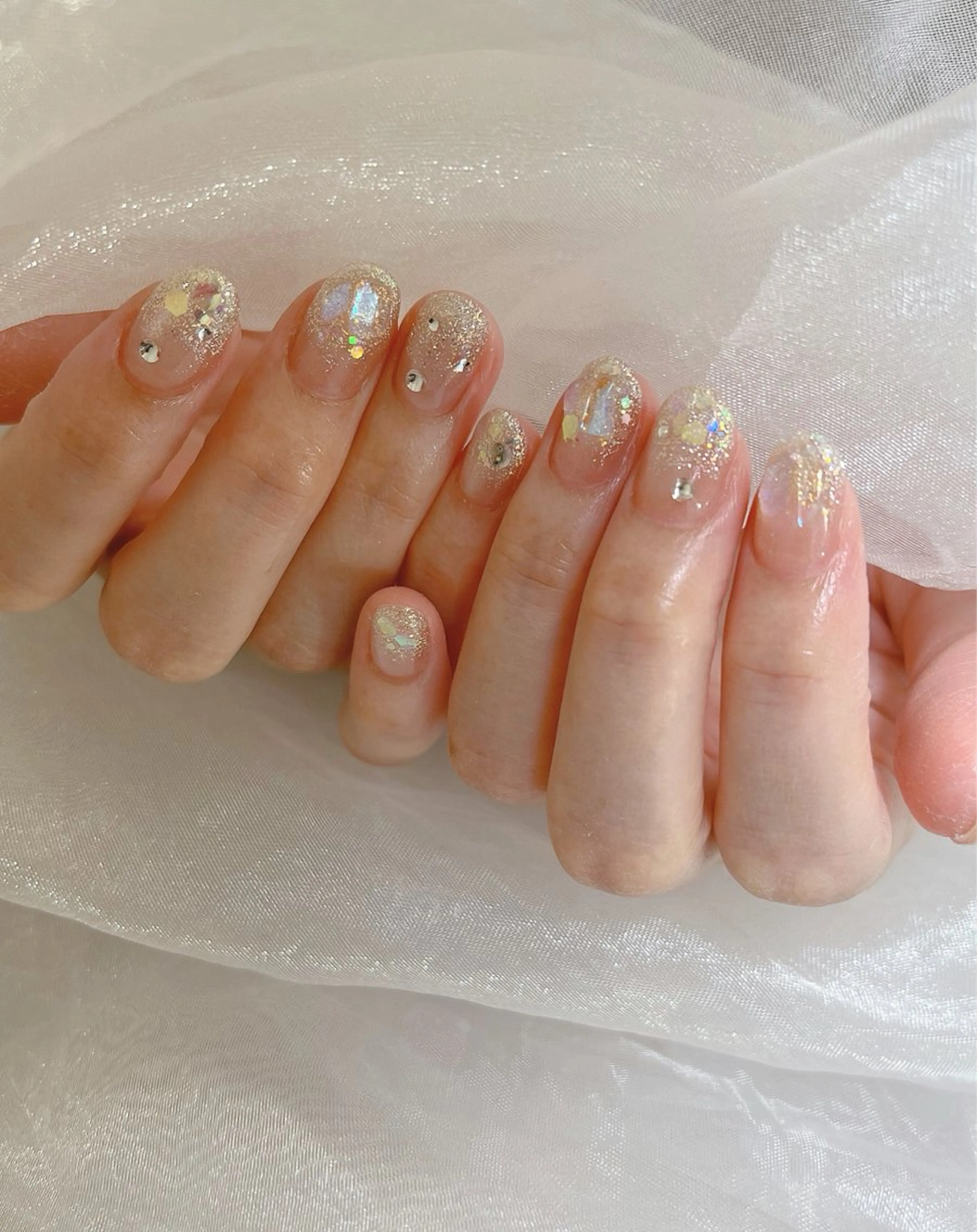 ネイル ジェルネイル ラメ(グリッター) ハンドネイル nail salon Lauleaのネイルデザイン