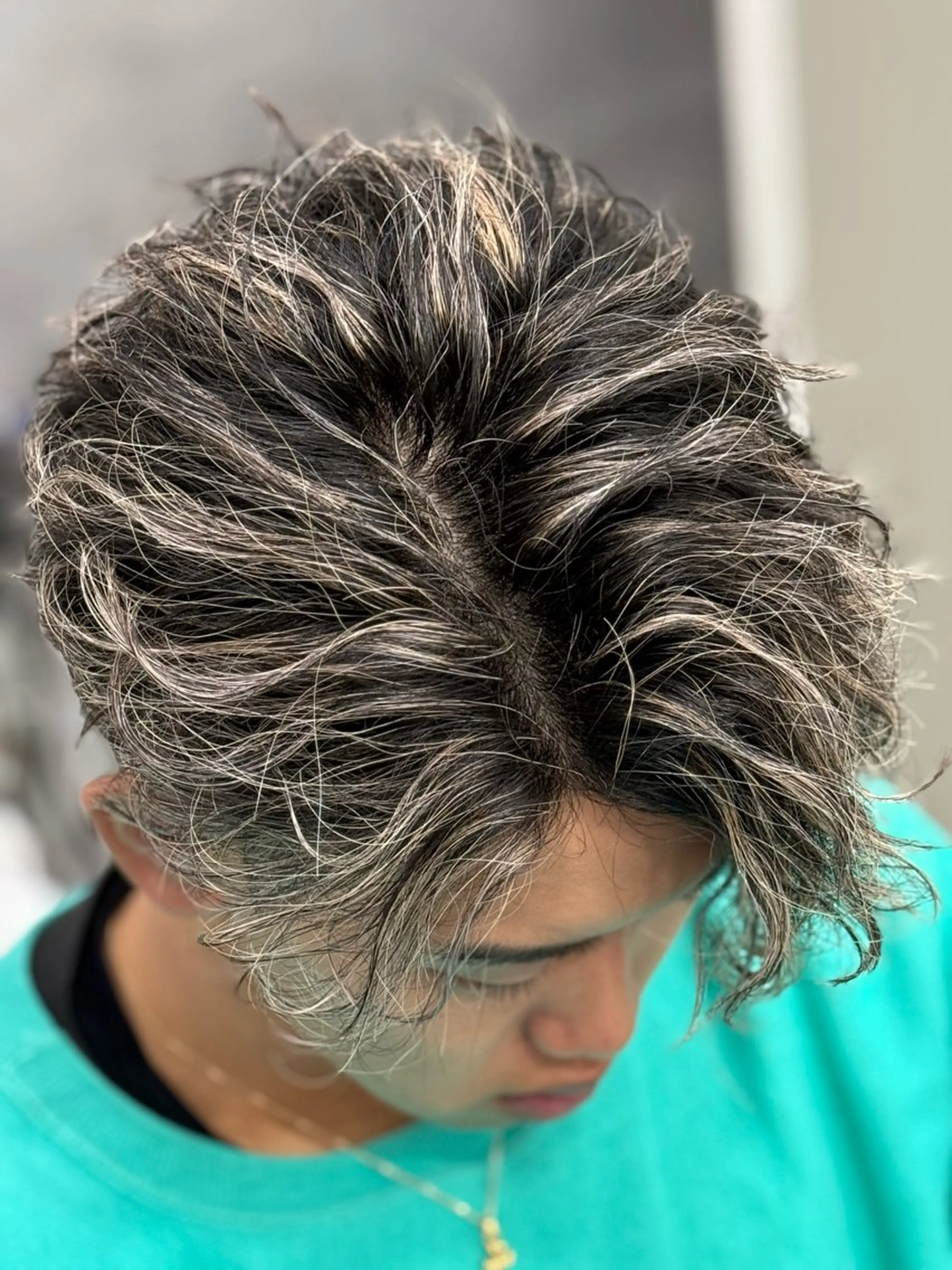 ショート カラー パーマ メンズ アップバング NEXT静岡所属・メンズカット/ 静岡メンズ/ひよりのヘアスタイル