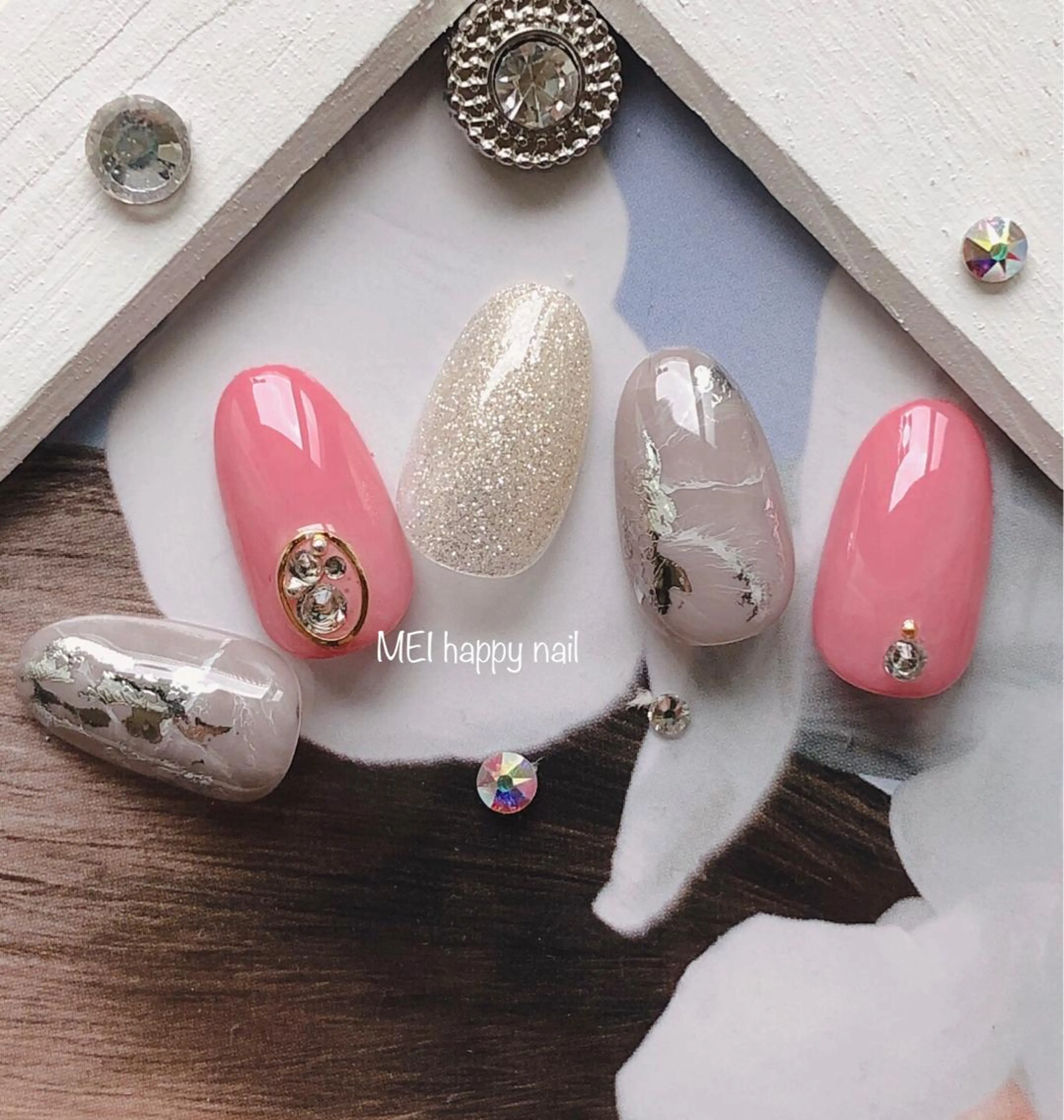 ネイル 北浦和 自爪育成ケアのネイルデザイン