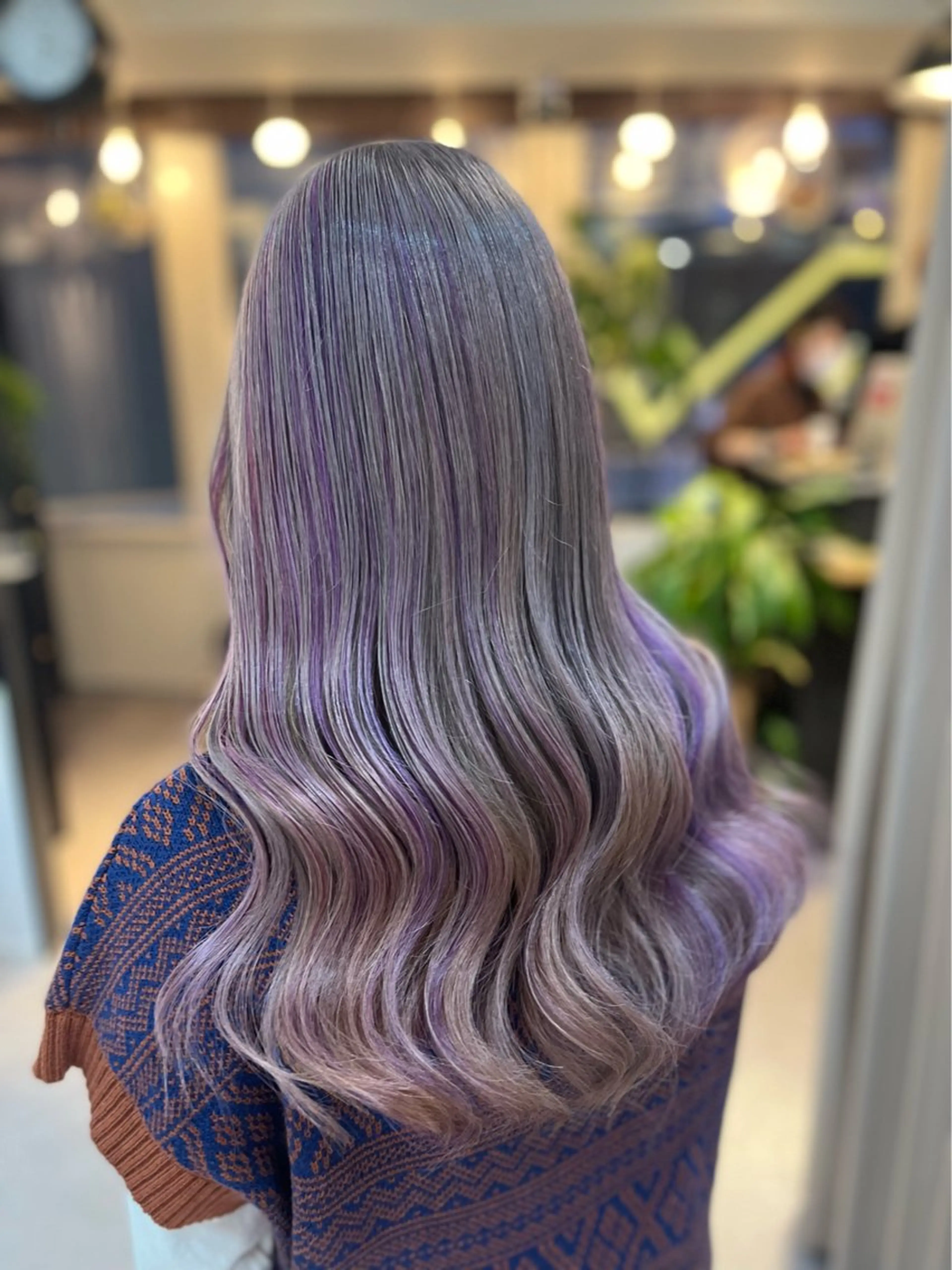 ロング カラー ブリーチ ケアブリーチ ヘアカラー トリートメント 菜々🫧新宿 透明感ケアブリーチのヘアスタイル