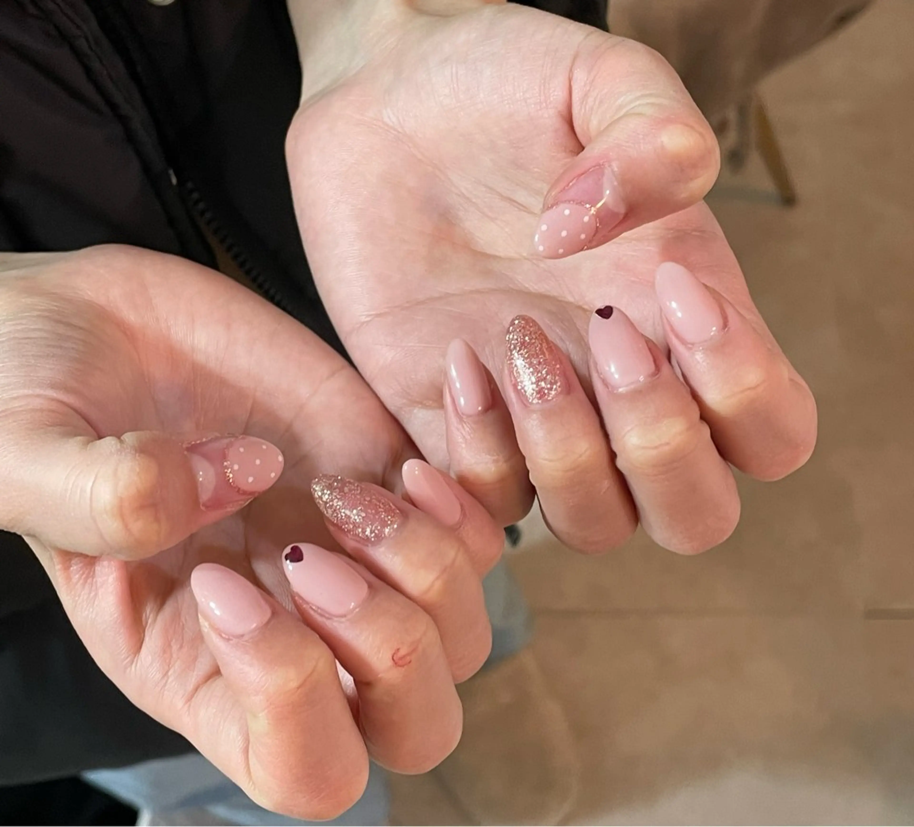 ネイル ジェルネイル 韓国ネイル パラジェル 春ネイル 冬ネイル ハンドネイル kikinail 溝の口のネイルデザイン