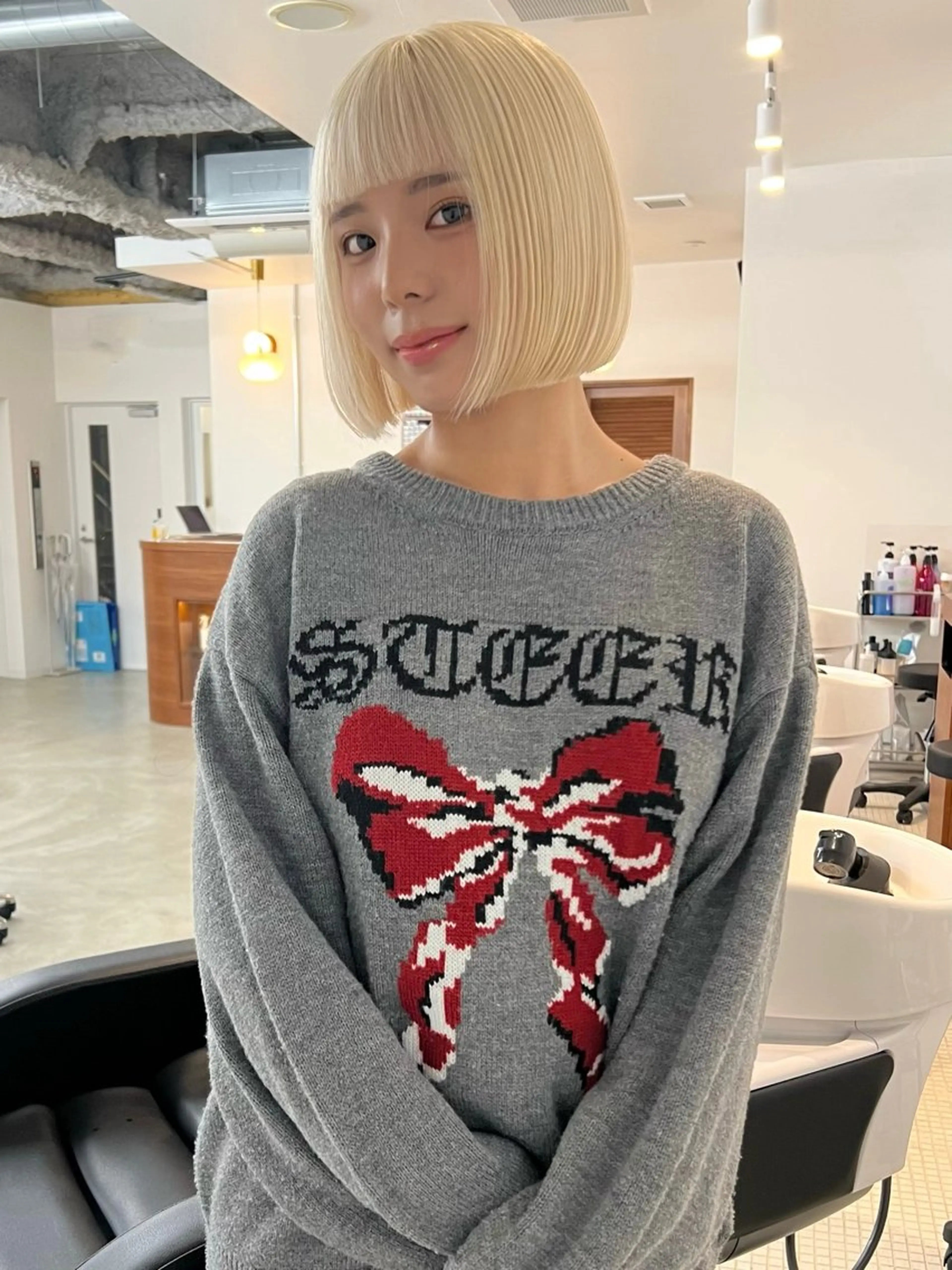 ミディアム ヘアカラー いざわりお /梅田/ブリーチのヘアスタイル