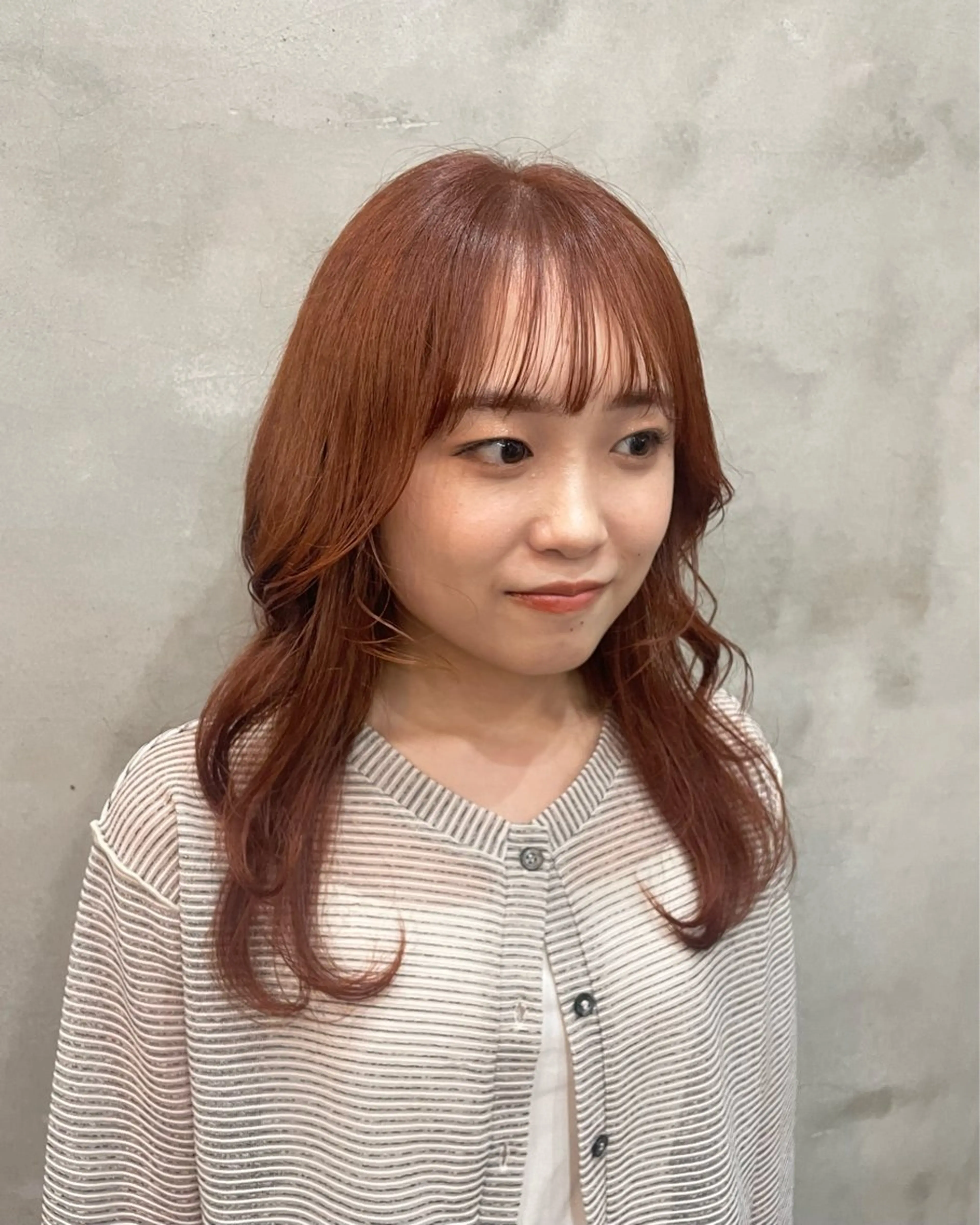 セミロング カラー ヘアアレンジ カット ヘアカラー トリートメント 【ピンク/韓国ヘア/ ヘアセット】亜海のヘアスタイル