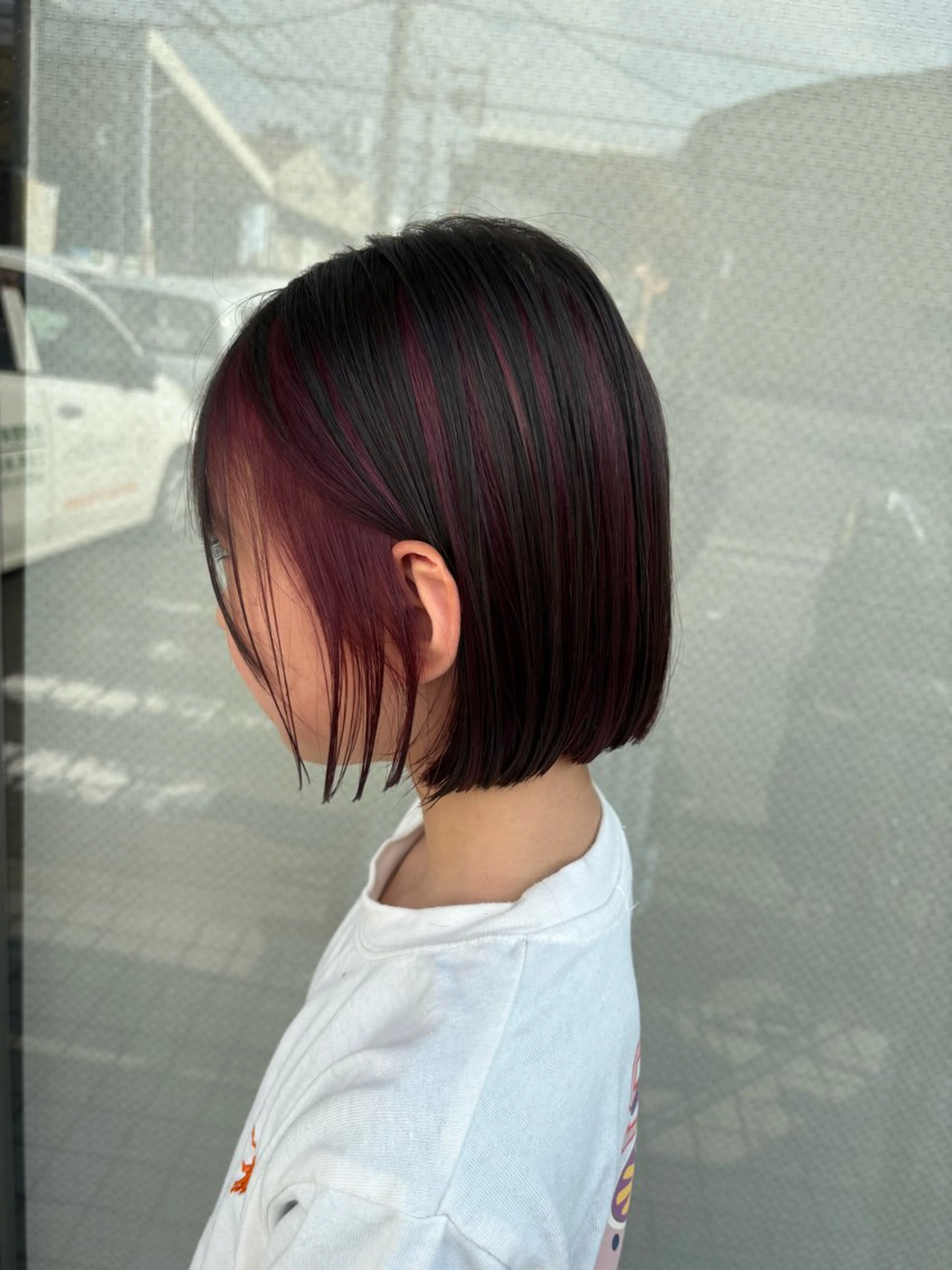 ショート カラー ハイライトカラー レッドカラー ボブ ハイライト kamibito東大阪店所属・加藤 大貴のヘアスタイル