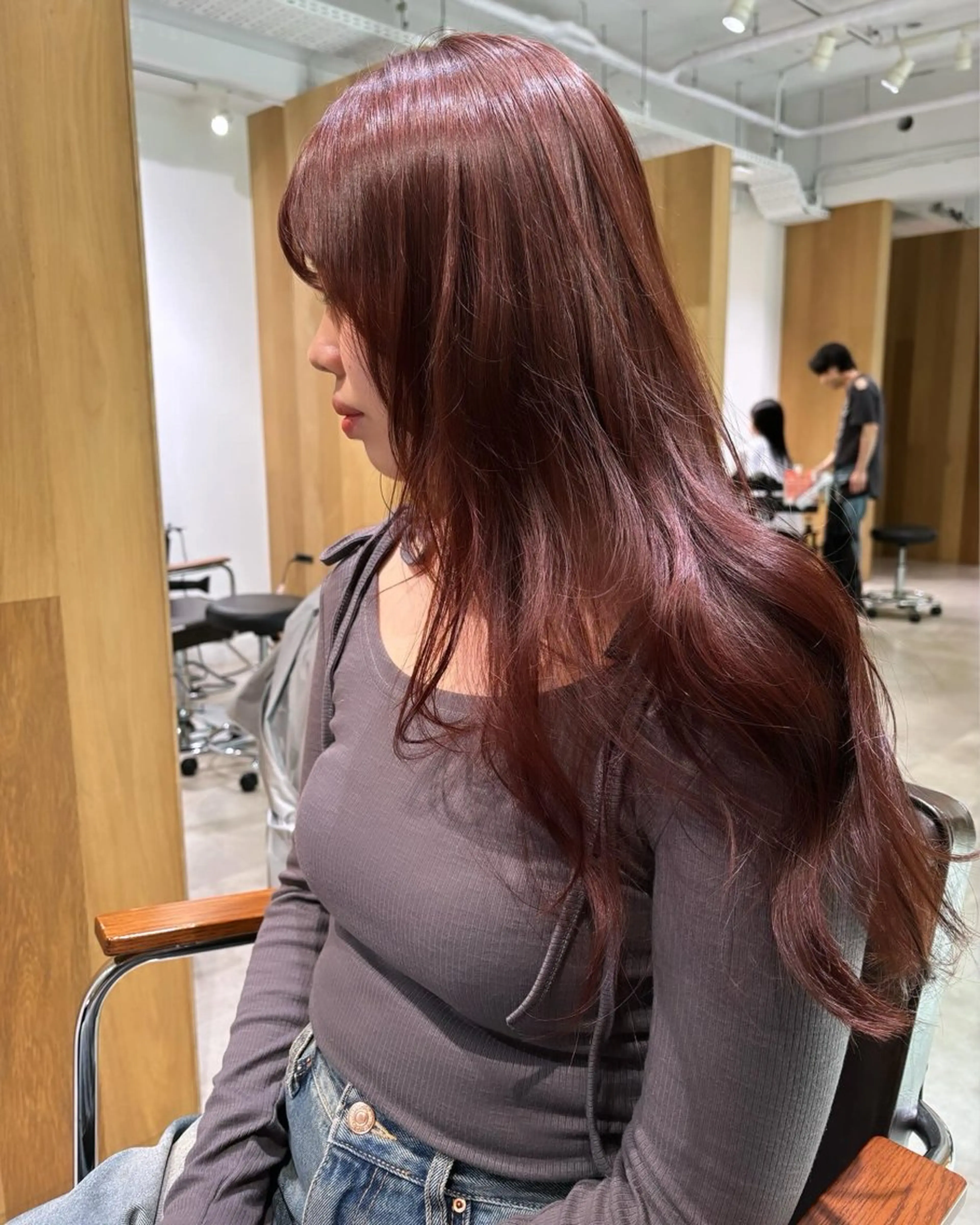 ロング カラー ヘアカラー トリートメント natsu ナチュラルのヘアスタイル