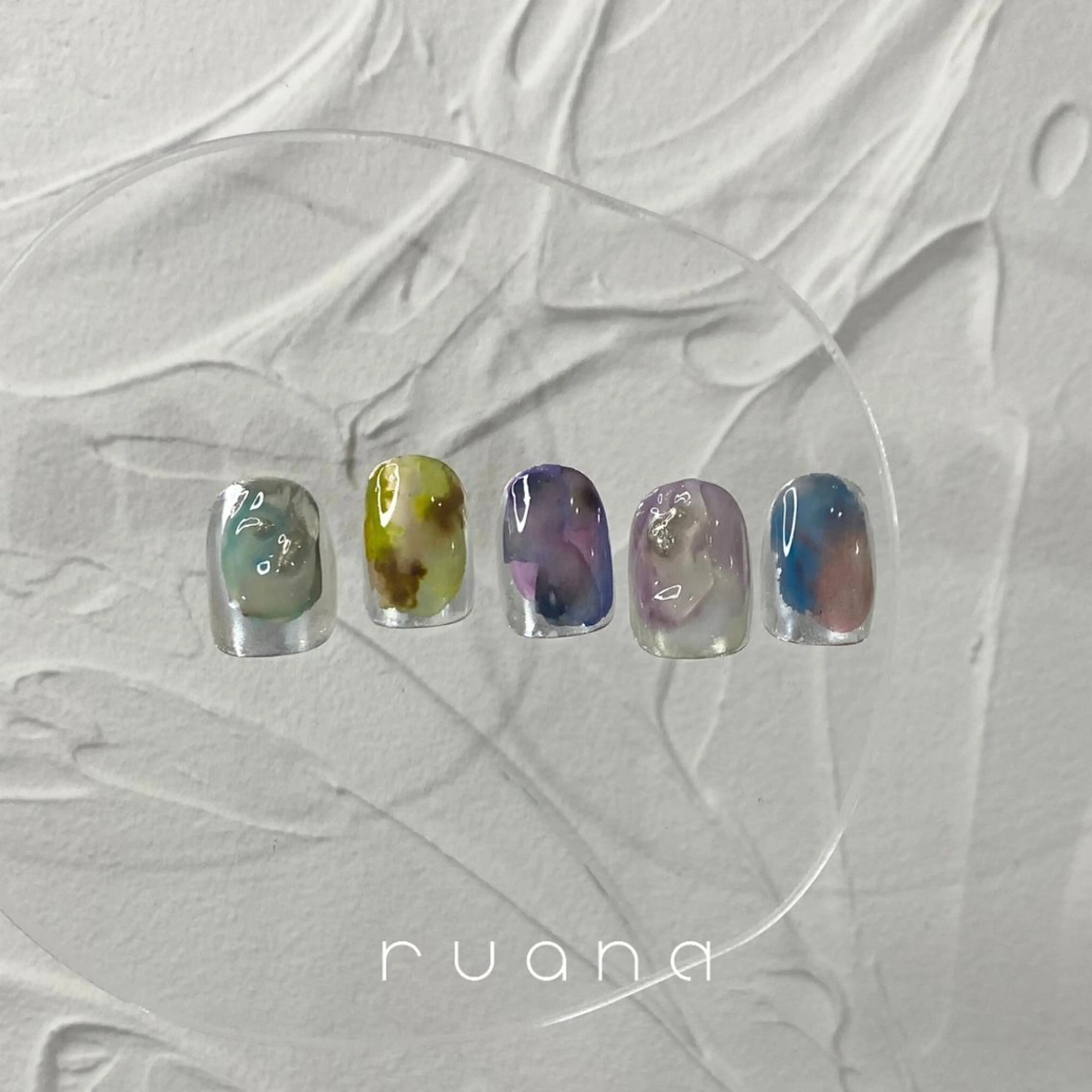 ネイル ミラーネイル 持ち込み ニュアンスネイル ニュアンスネイル🧡 rionaのネイルデザイン