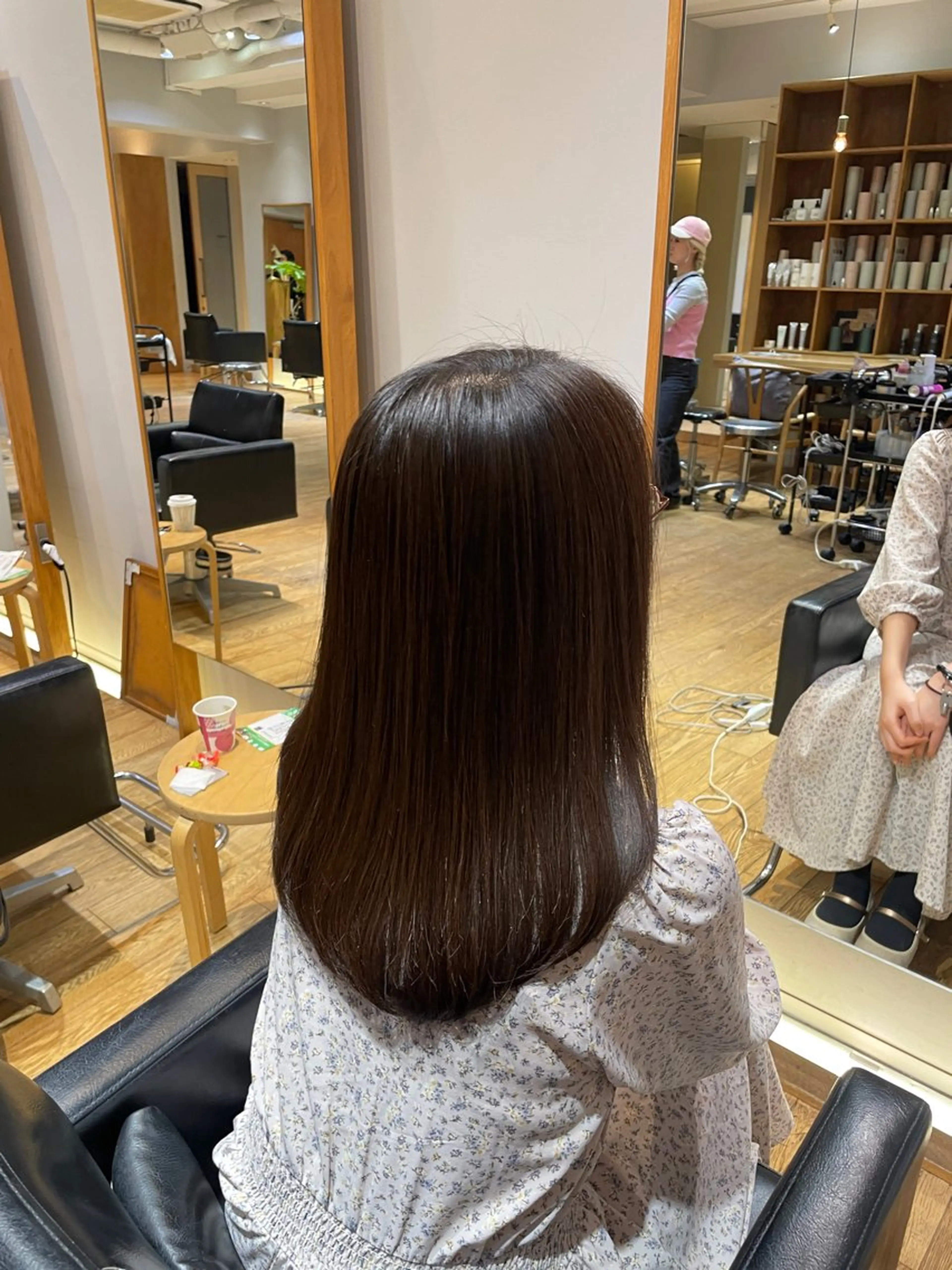 ミディアム パーマ 縮毛矯正 カット 縮毛矯正 縮毛矯正/レイヤー /ひかる🌙のヘアスタイル