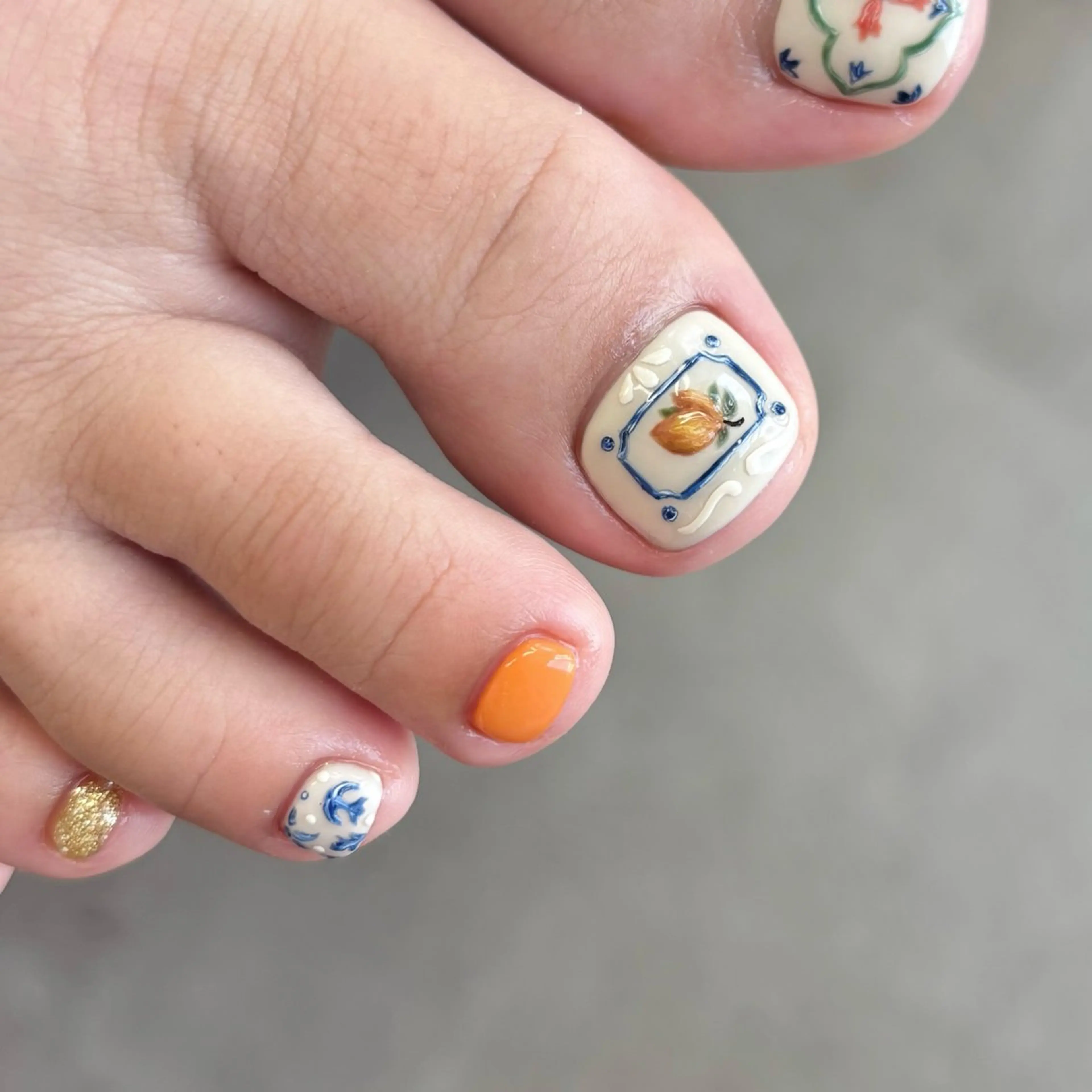 初回オフ無料フット🦶🏻10本アートの写真