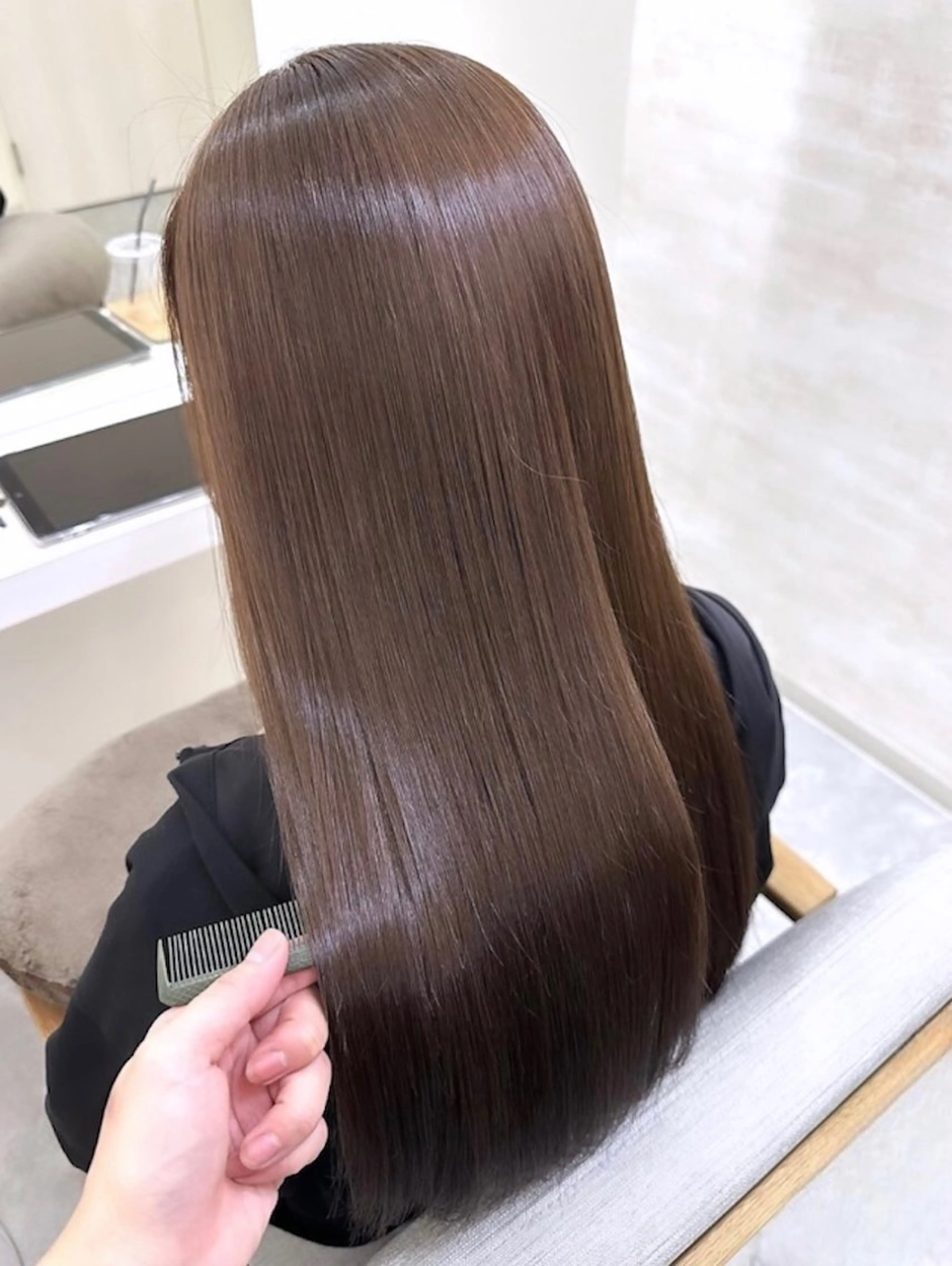 セミロング カット ヘアカラー トリートメント 髪質改善&ヘアケア 永山若奈のヘアスタイル