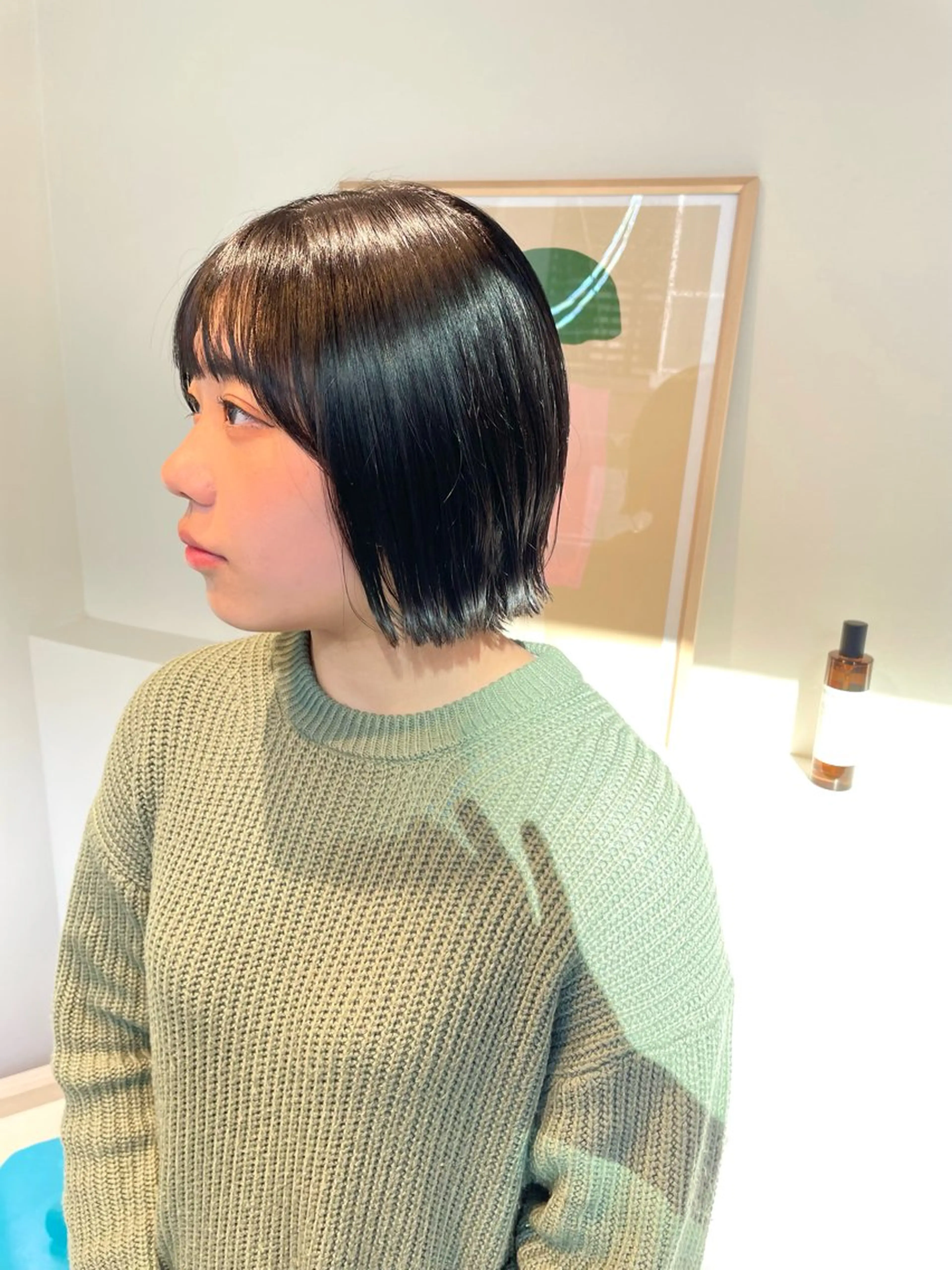 ショート アッシュ ボブ 髪質改善 レイヤーカット 外ハネヘア 髪質改善スペシャリス ト長尾勇弥/梅田中津のヘアスタイル