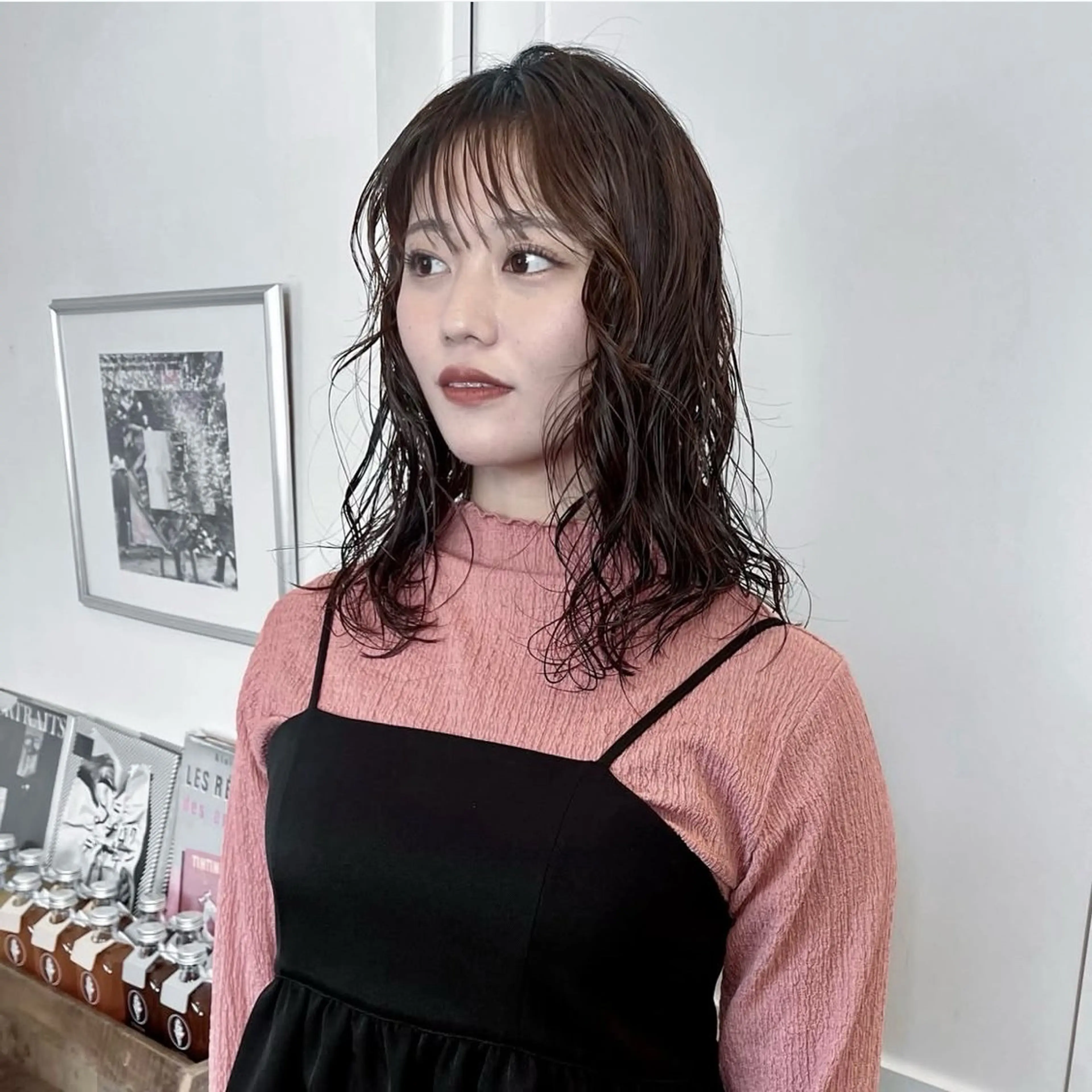 ミディアム ミディアムパーマ 小山夕稀/ニュアンス パーマ/新城のヘアスタイル