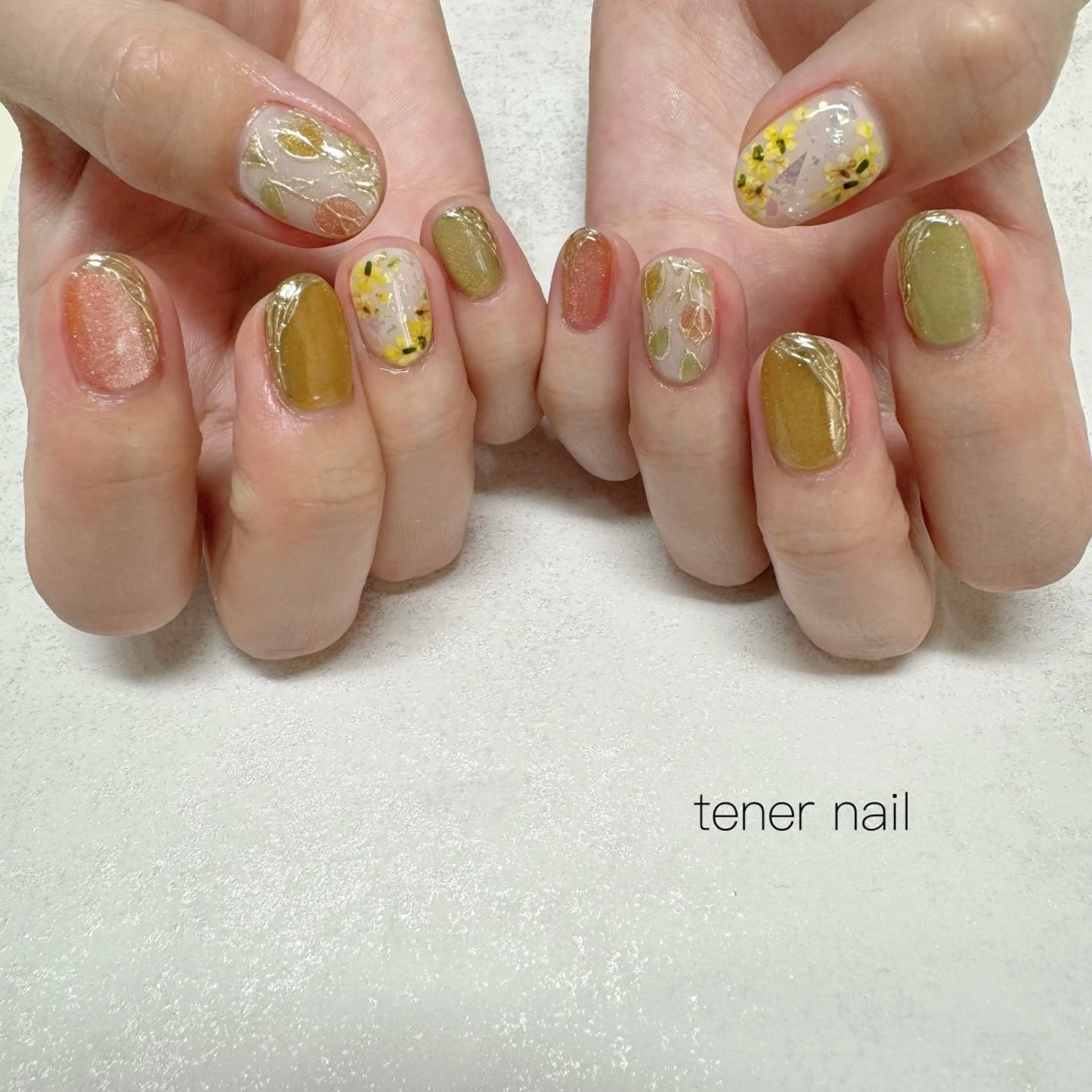 ネイル フラワーネイル ハンドネイル tener  nail  テネルネイル所属・テネルネイル tener nailのネイルデザイン