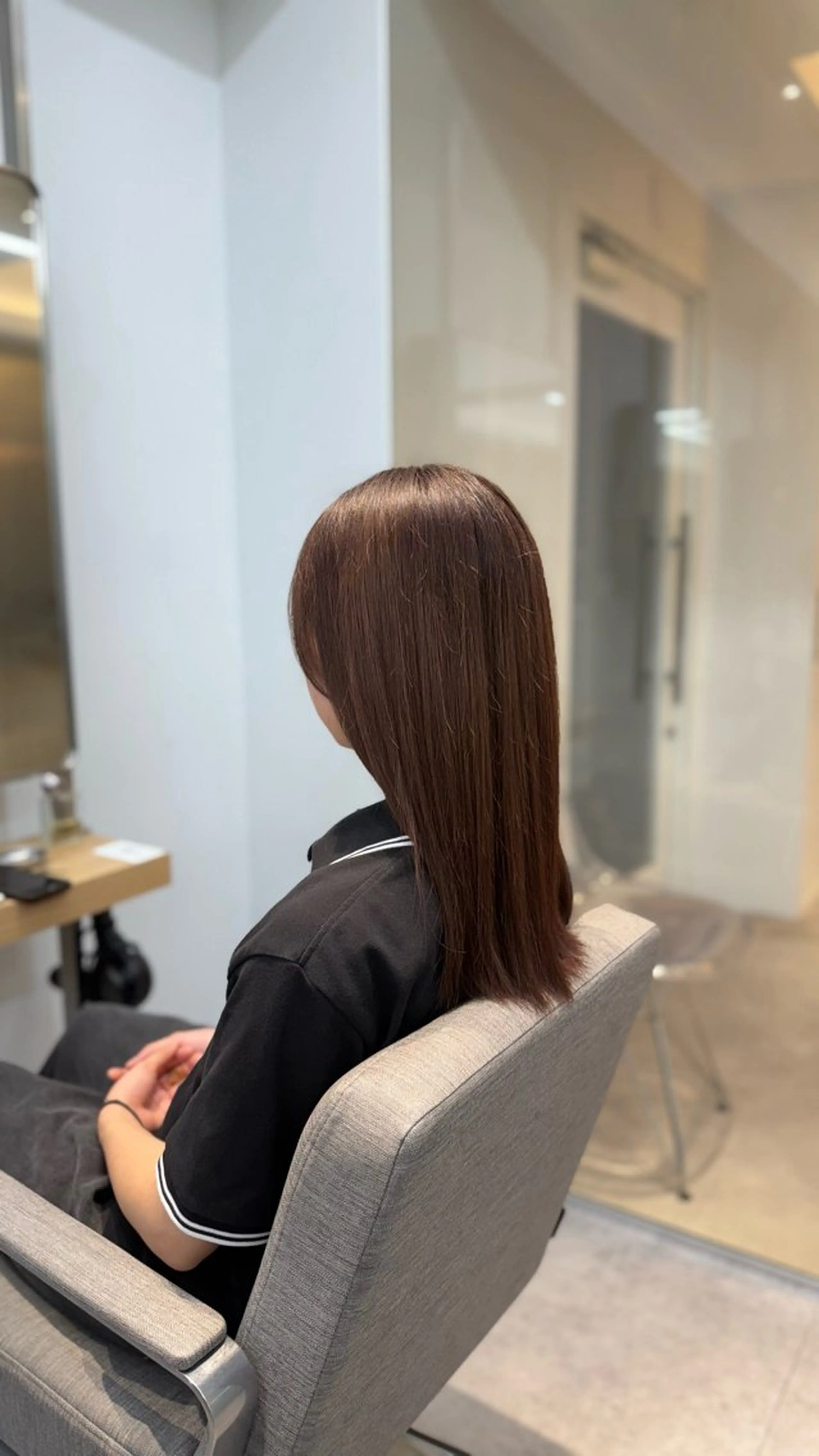 セミロング ヘアカラー トリートメント 横浜/髪質改善/ 艶髪/shoのヘアスタイル