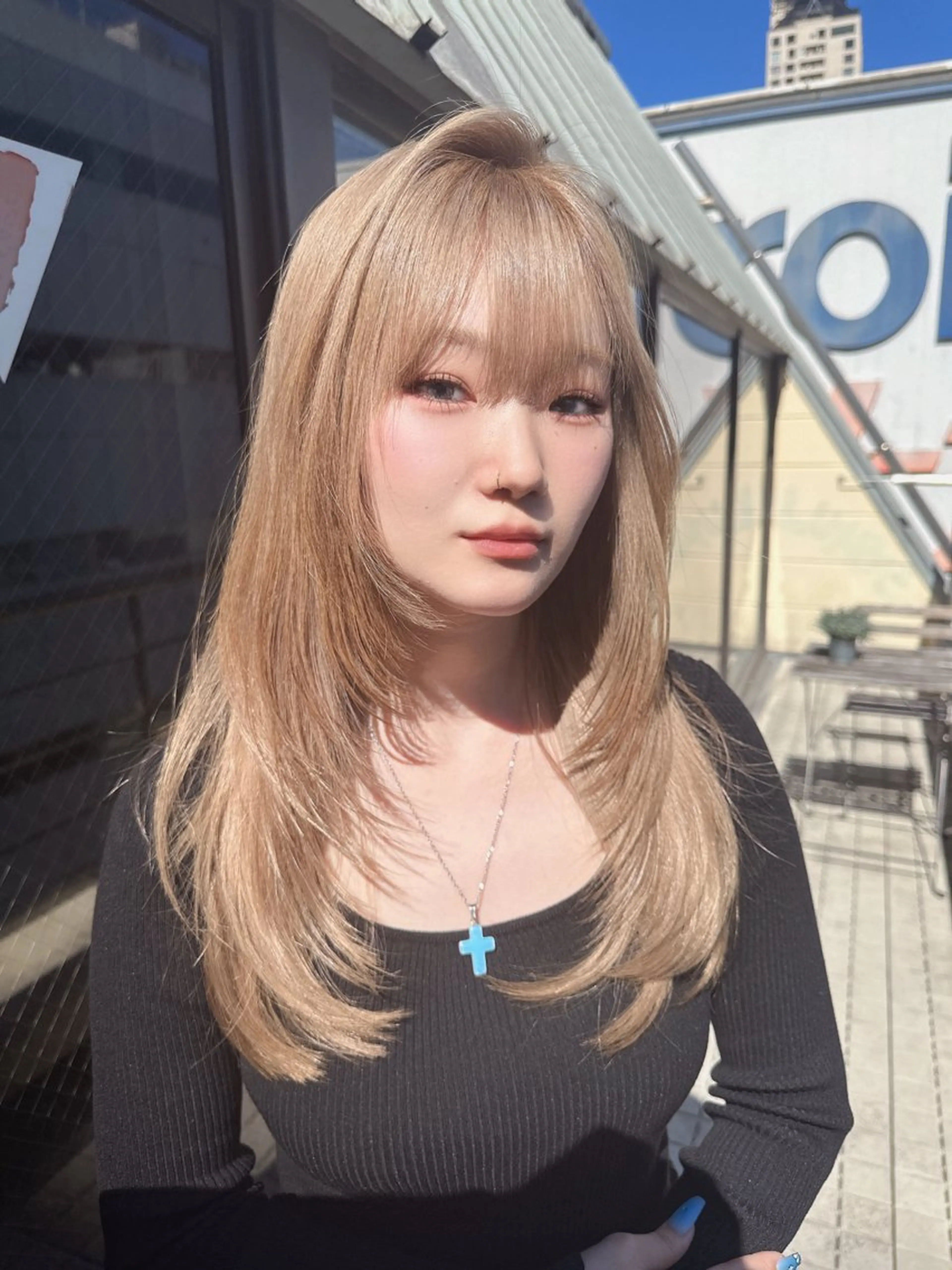 ロング カラー 暖色/ミルクティー /レイヤー/マリア♡のヘアスタイル