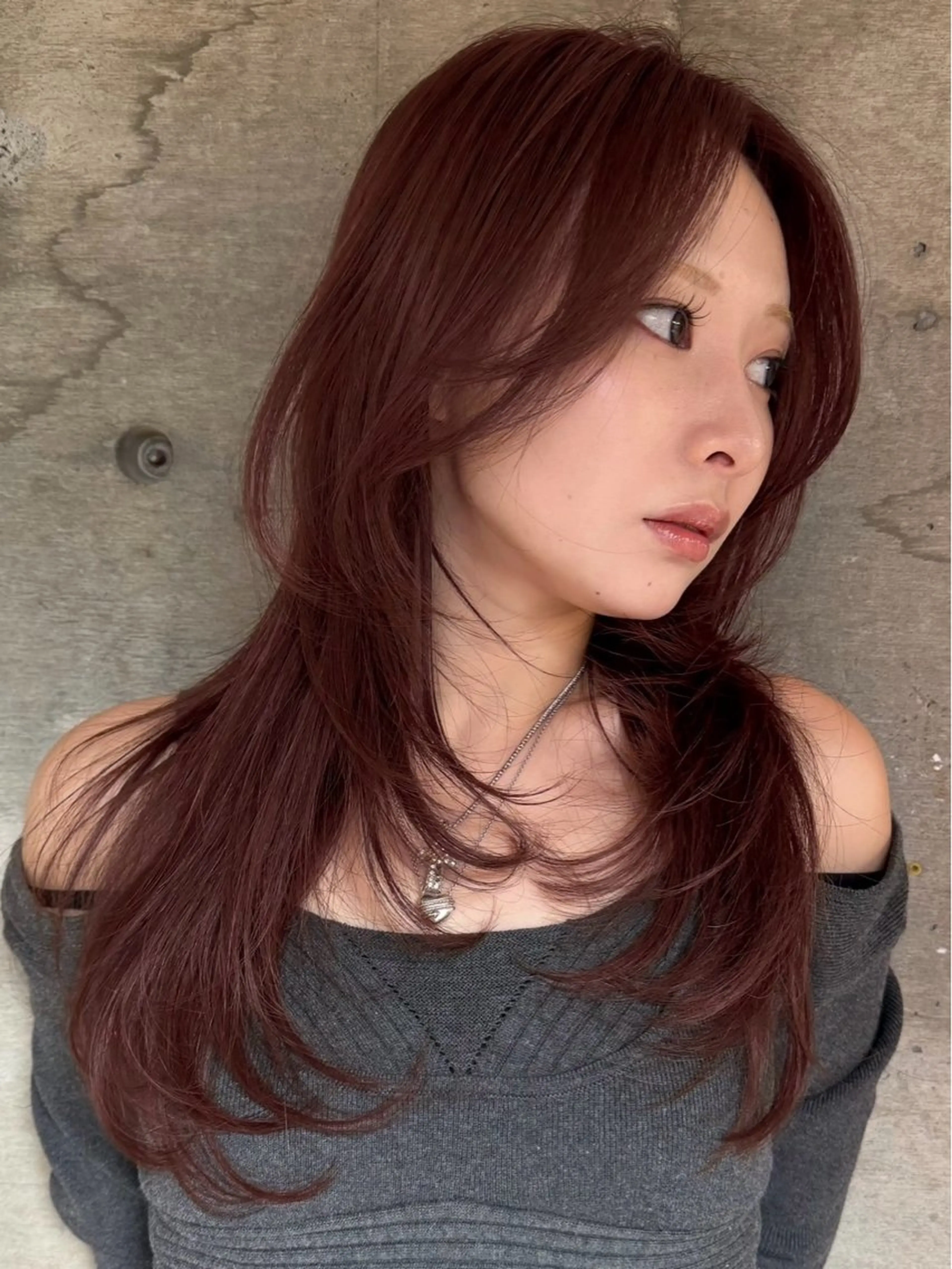 ロング レイヤーカット ヘアカラー トリートメント sisterリノ 国分寺★韓国レイヤーのヘアスタイル