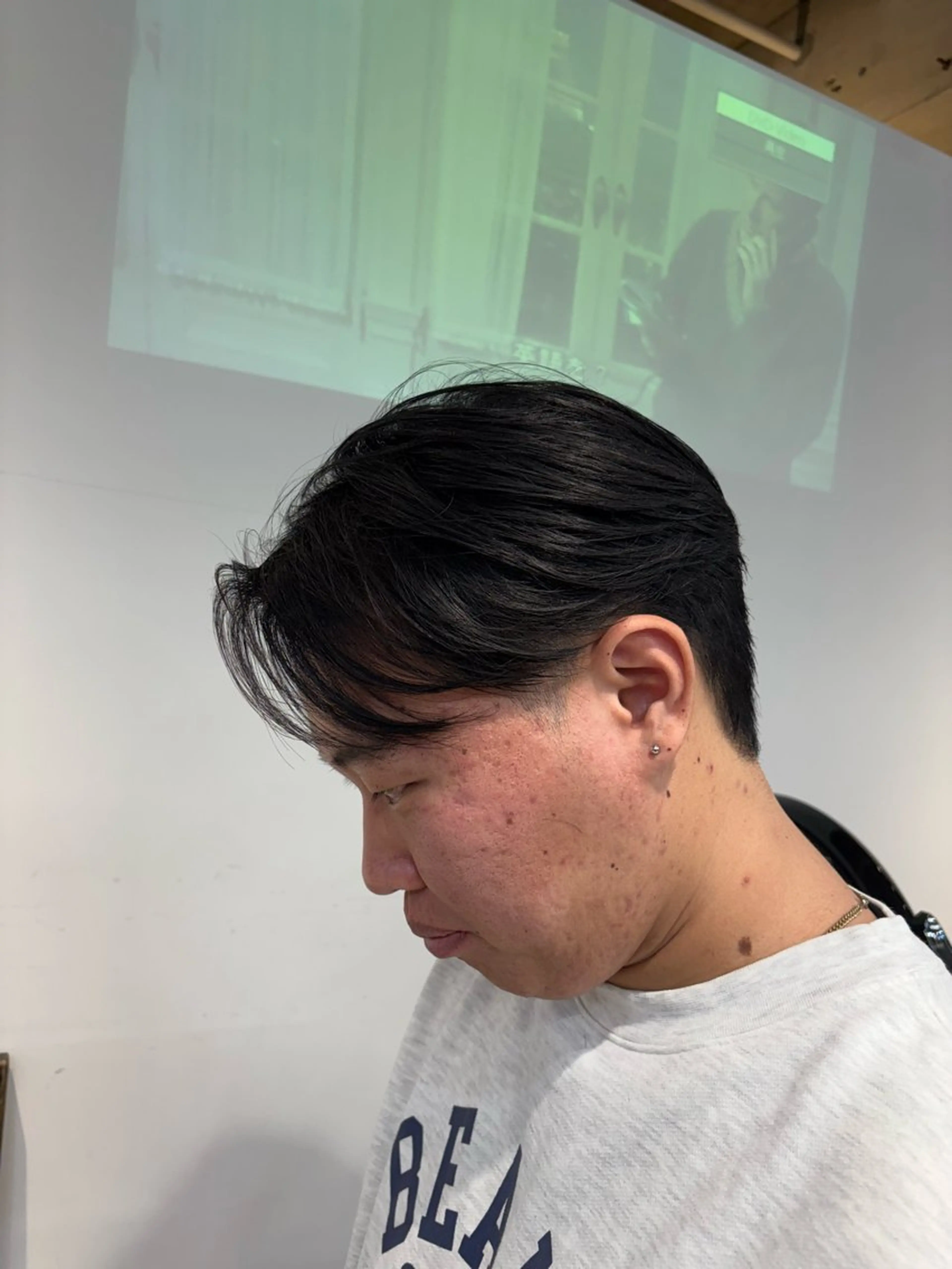 メンズ センターパート 刈り上げ Koya ショート/ボブのヘアスタイル