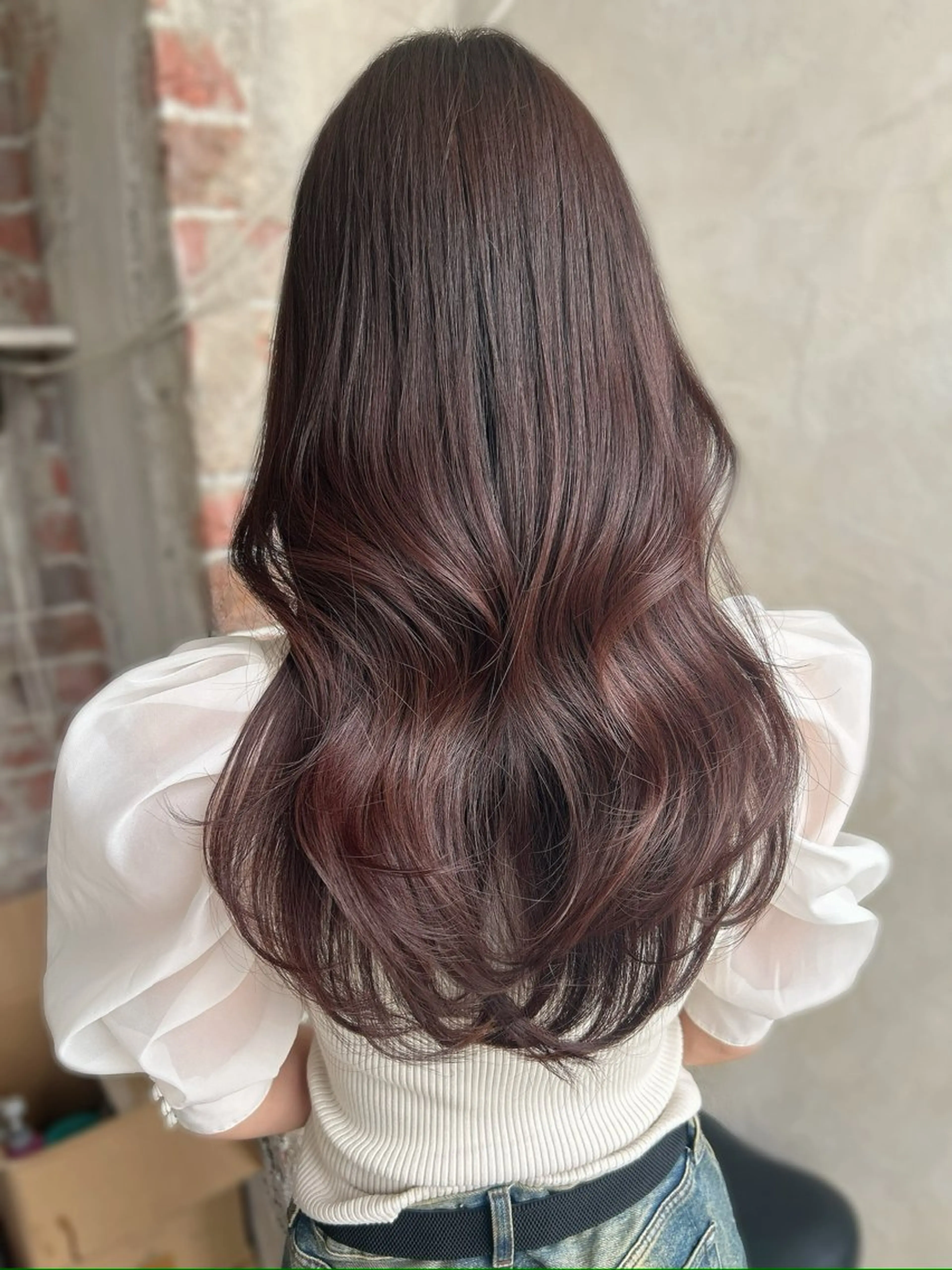 セミロング パーマ 新宿✨顔周りカット 韓国ヘア/坂本亜裟海のヘアスタイル