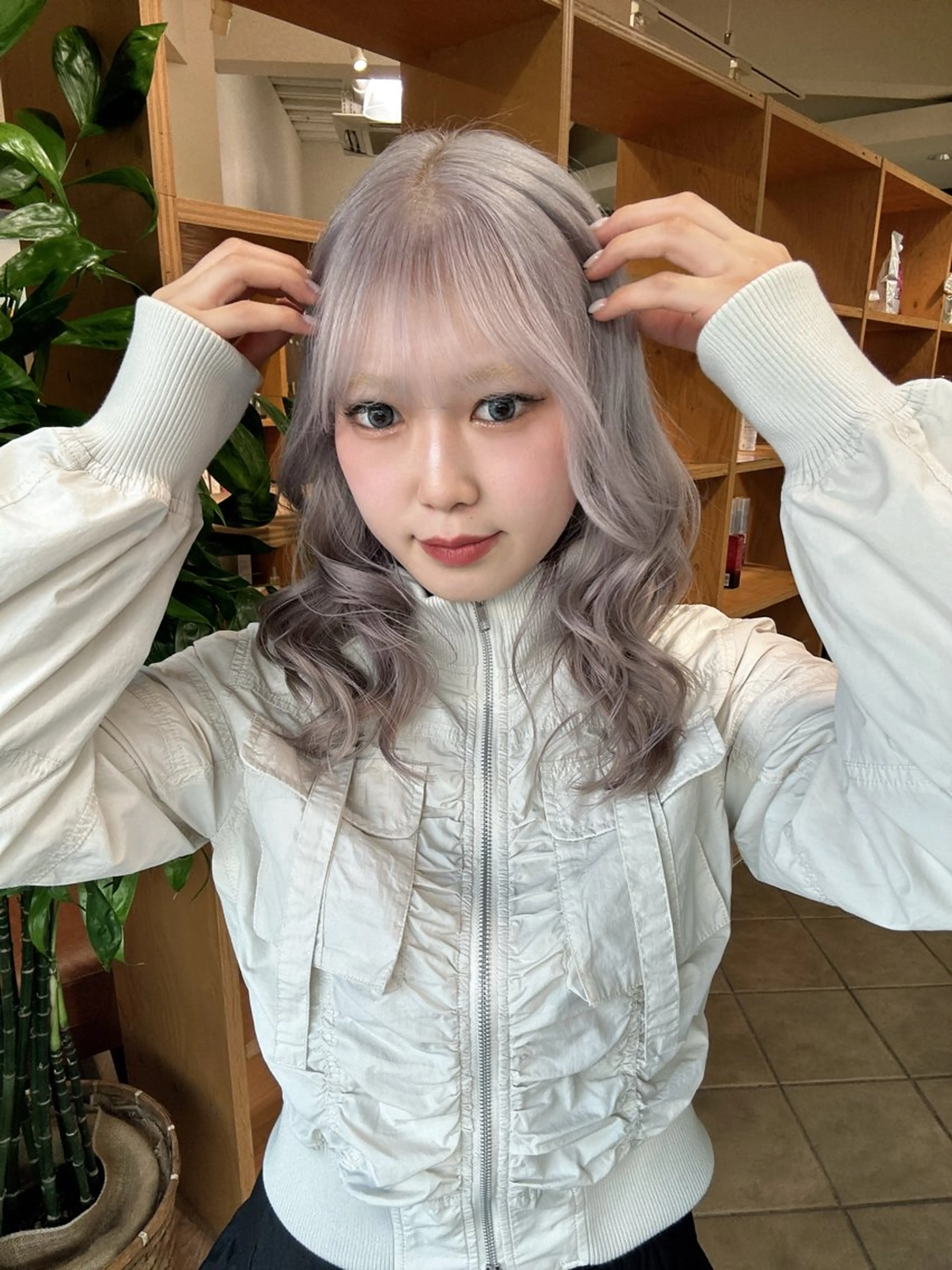 カラー ラベンダーカラー ヘアカラー トリートメント ブリーチカラー/ わきたちえ🌻のヘアスタイル