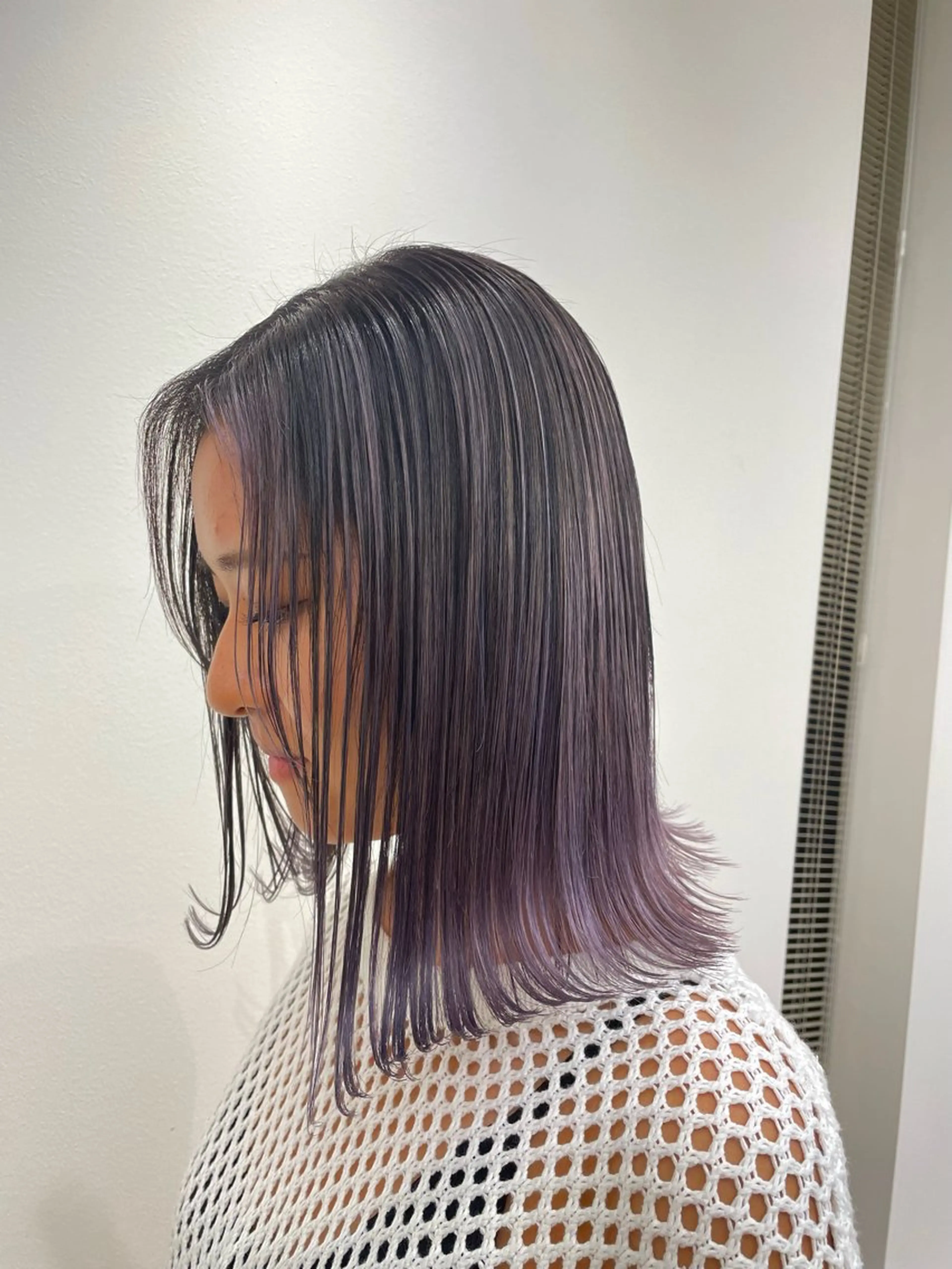 ミディアム カラー パープルカラー ブリーチ👩‍🦳/ ‪✂︎MANAMIのヘアスタイル