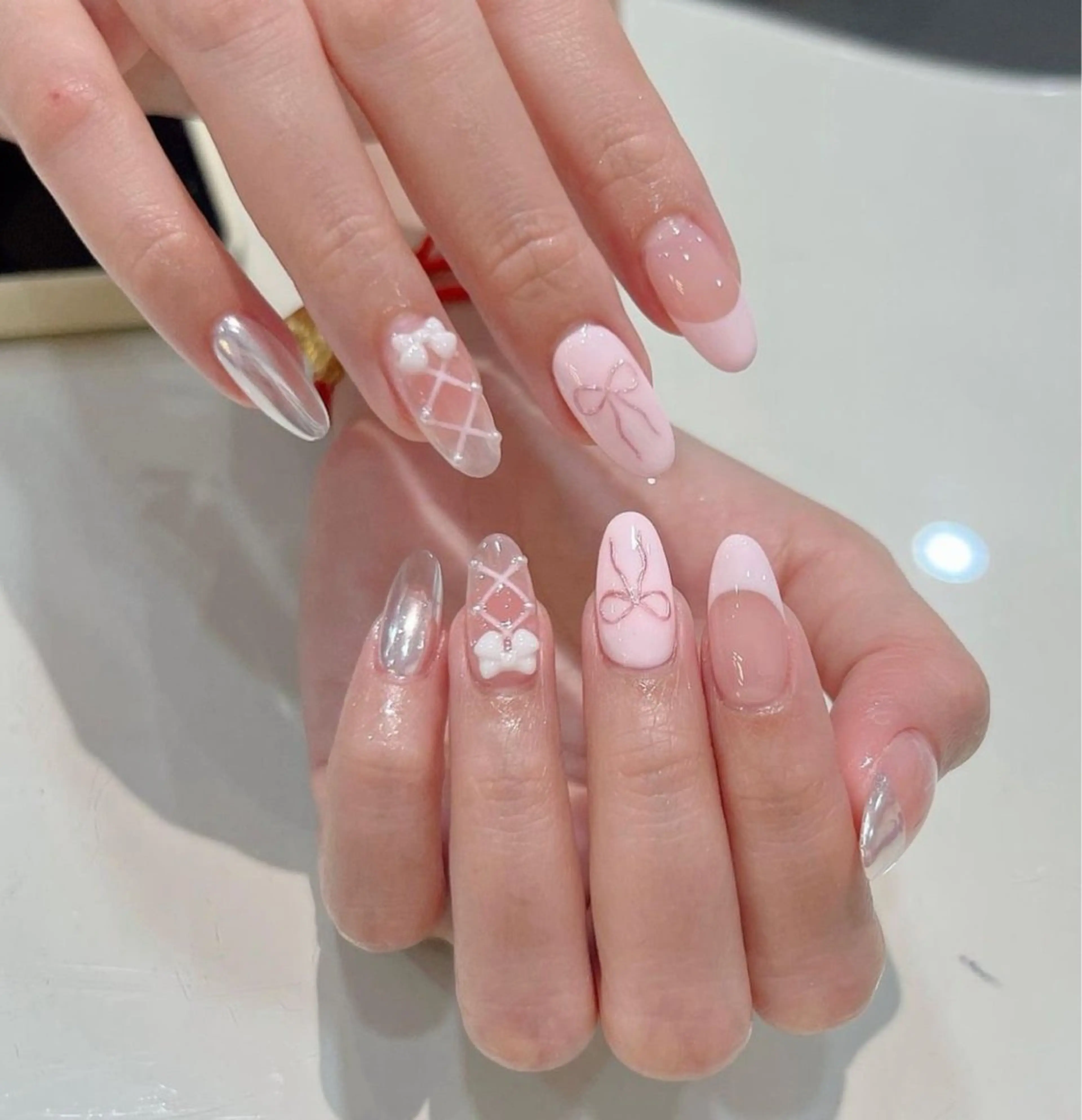 ネイル チークネイル フットネイル フレンチネイル グラデーション 韓国ネイル Yuki nail staffのネイルデザイン