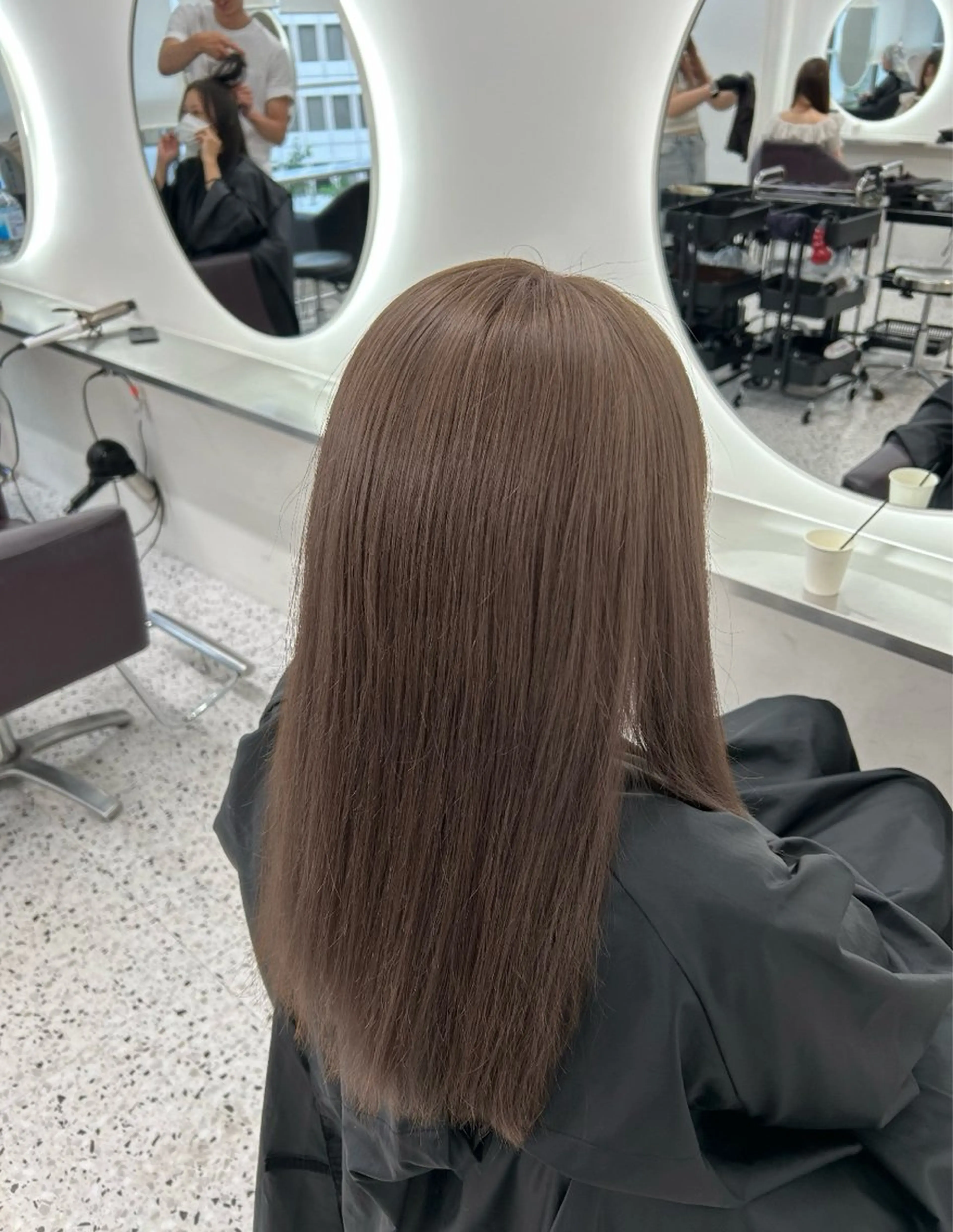 ロング カラー ヘアアレンジ 透明感カラー グレージュ 銀座terrace所属・🫧透明感／艶カラー 🫧Ryuseiのヘアスタイル