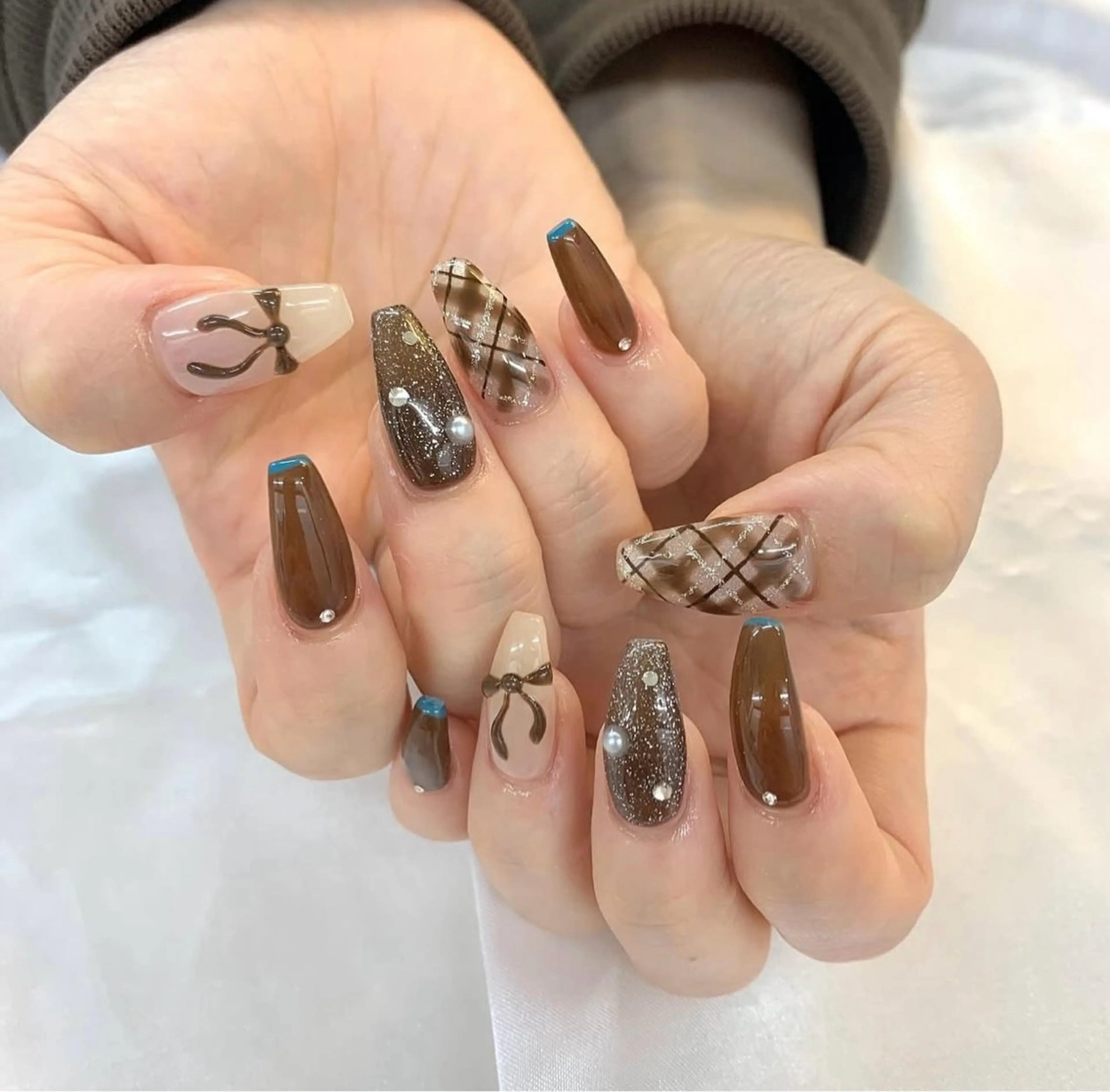 ネイル 韓国ネイル 持ち込み ニュアンスネイル ネイルチップ ハンドネイル TABI ANA.CHUOのネイルデザイン