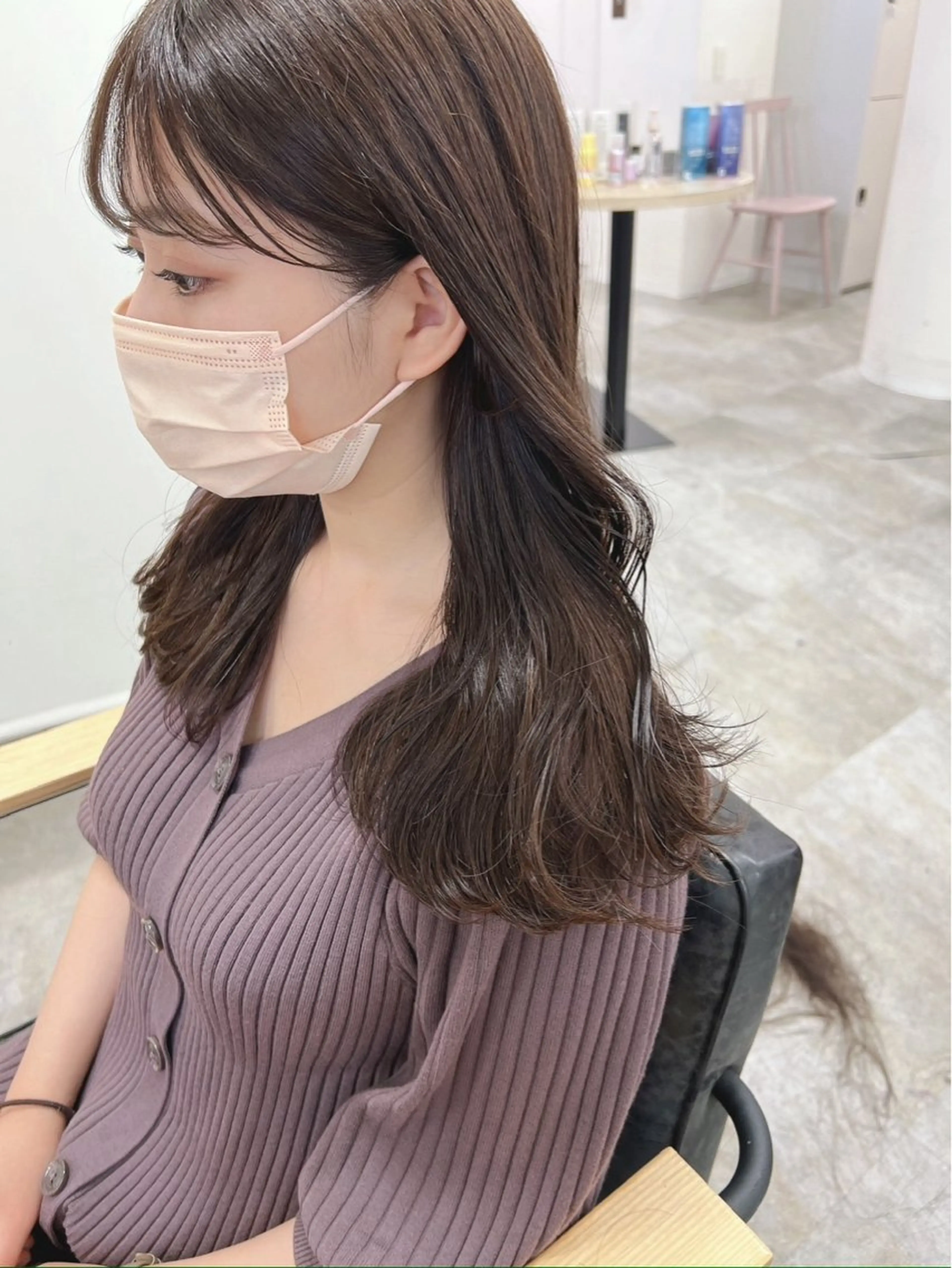 ロング カラー 髪質改善、癖毛直し 縮毛矯正が得意のヘアスタイル